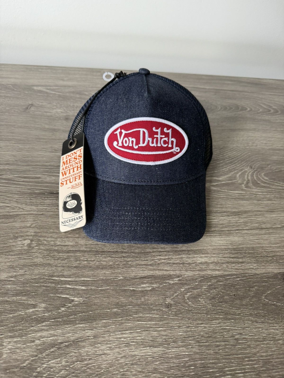 Christian Audigier Vintage Y2K Von Dutch Denim Trucker Hat Cap Size ONE SIZE - 1 Thumbnail