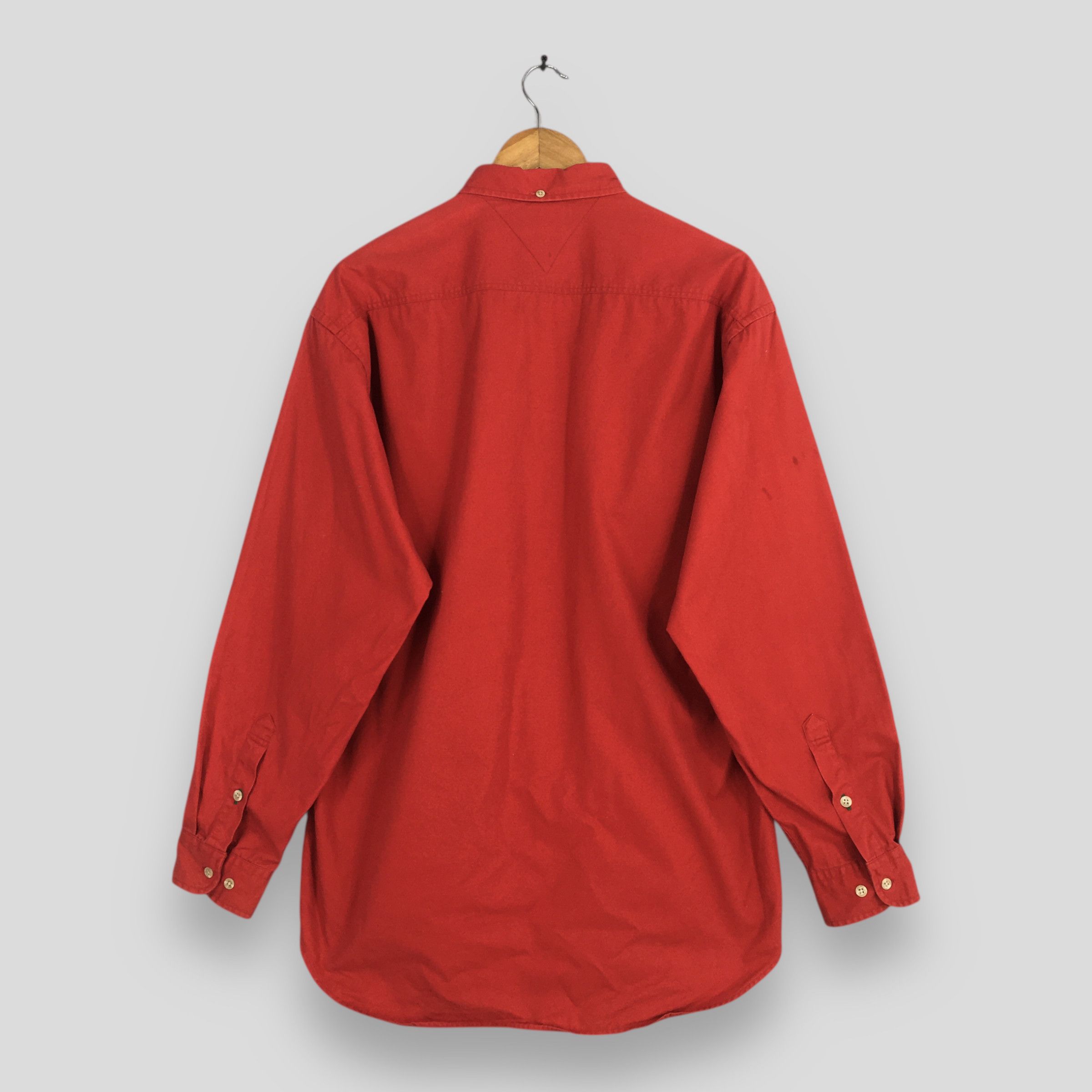 Tommy Hilfiger Vintage 90s Tommy Hilfiger Plain Red Casual Oxfords Medium Size US M / EU 48-50 / 2 - 6 Thumbnail