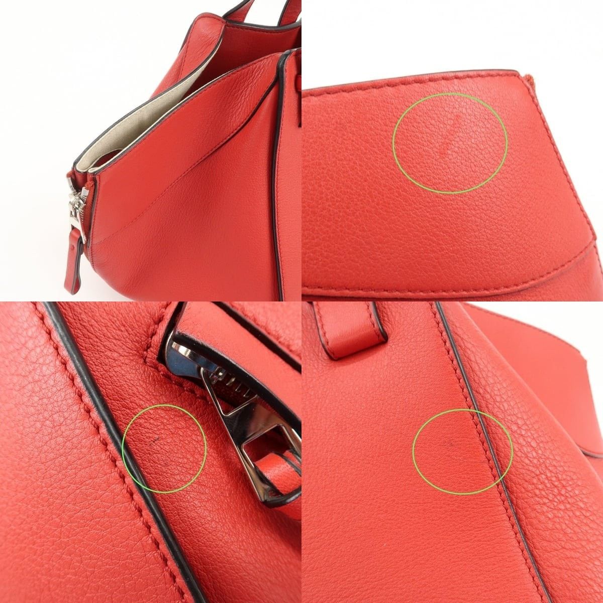 Loewe Loewe Anagram Hammock Small Calfskin Shoulder Bag Red Size ONE SIZE - 6 Thumbnail