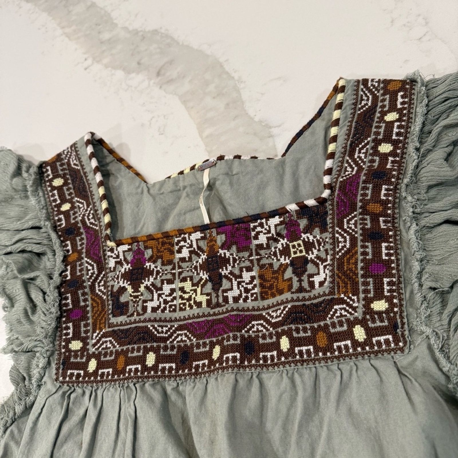 Free People Free People Day Glow Boho Embroidered Mini Dress Womens Med Size M / US 6-8 / IT 42-44 - 12 Thumbnail