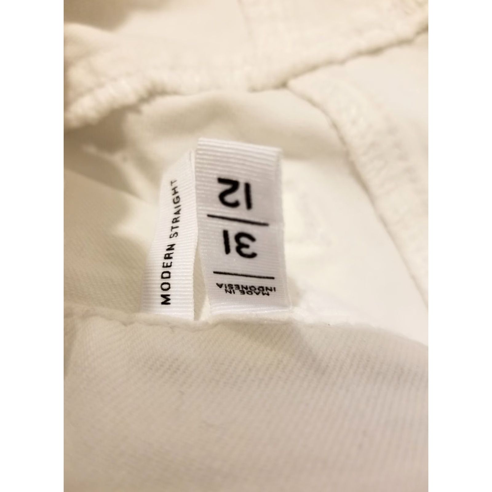 Ann Taylor Womens Ann Taylor Jeans Pants 12 White Denim Stretch Skinny Regular Size 12 Womens Jeans Size 34" / US 12 / IT 48 - 6 Thumbnail