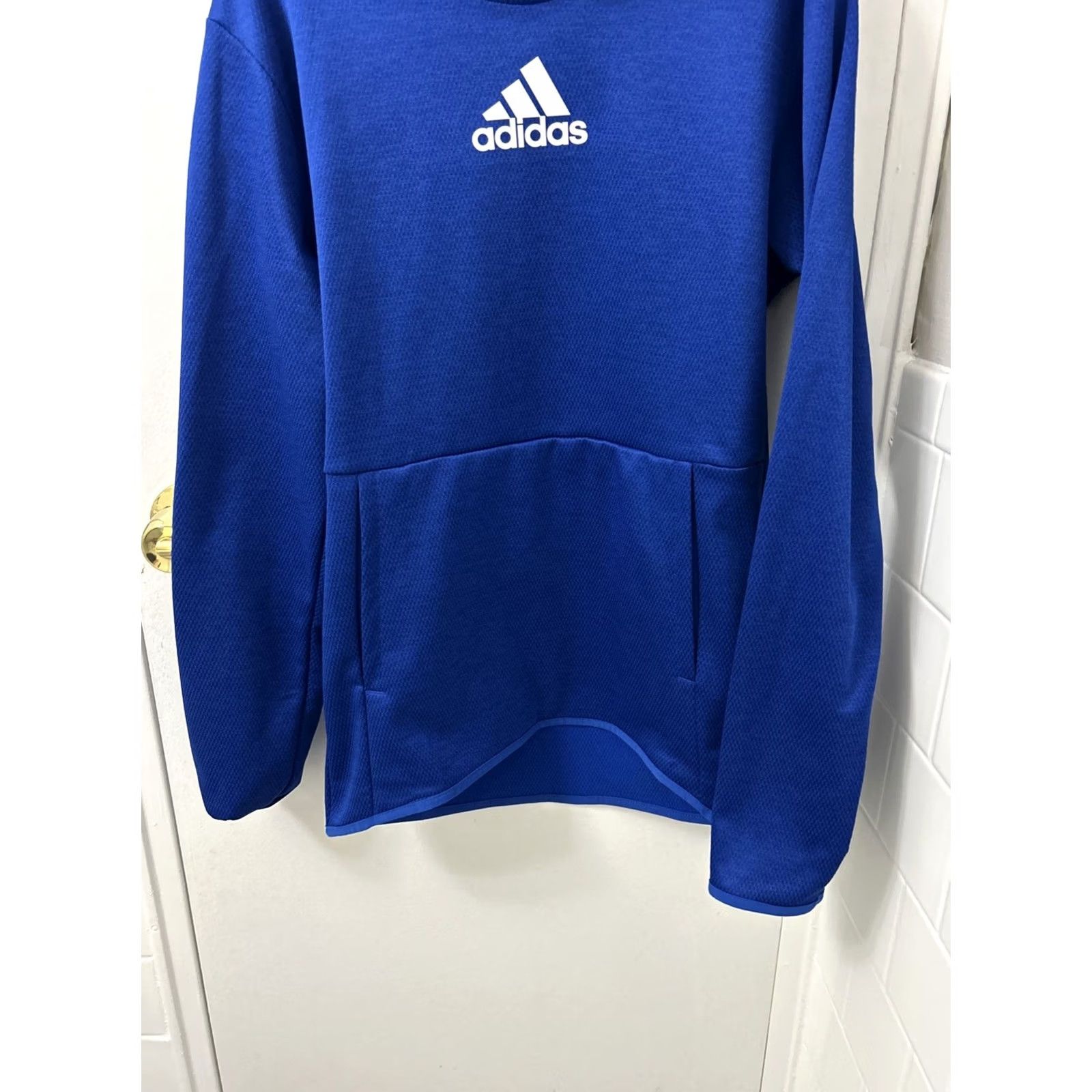Adidas Adidas Hoodie Mens Small Royal Blue Ti GFX Logo Pullover Sweatshirt Sports Hoodie Mens Size US S / EU 44-46 / 1 - 3 Thumbnail
