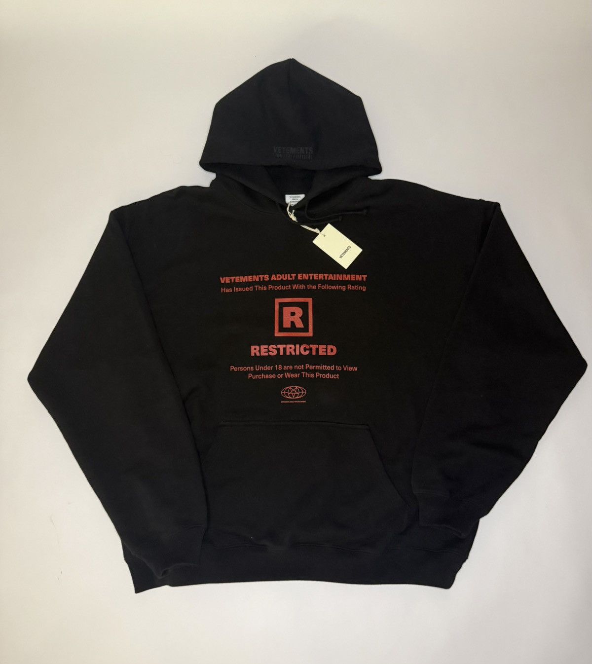 Vetements Vetements Rated R Restricted Hoodie BNWT Size US L / EU 52-54 / 3 - 1 Thumbnail