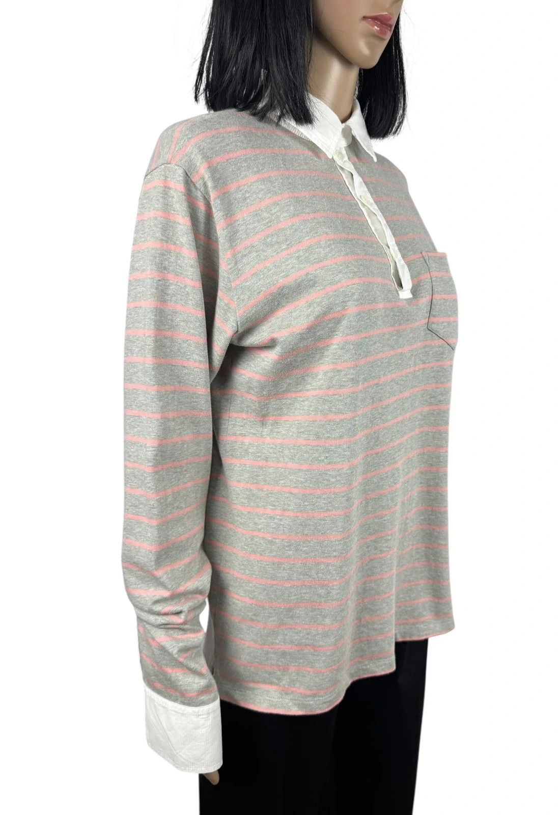 Balenciaga Balenciaga Paris Collared Striped Jumper size L Size L / US 10 / IT 46 - 3 Thumbnail