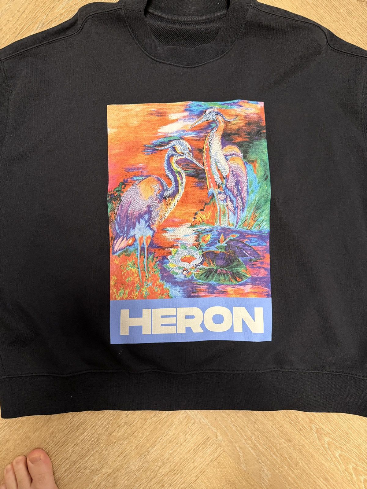 Heron Preston Heron Preston Heron Watercolor Print Crewneck Sweatshirt Size US M / EU 48-50 / 2 - 2 Thumbnail