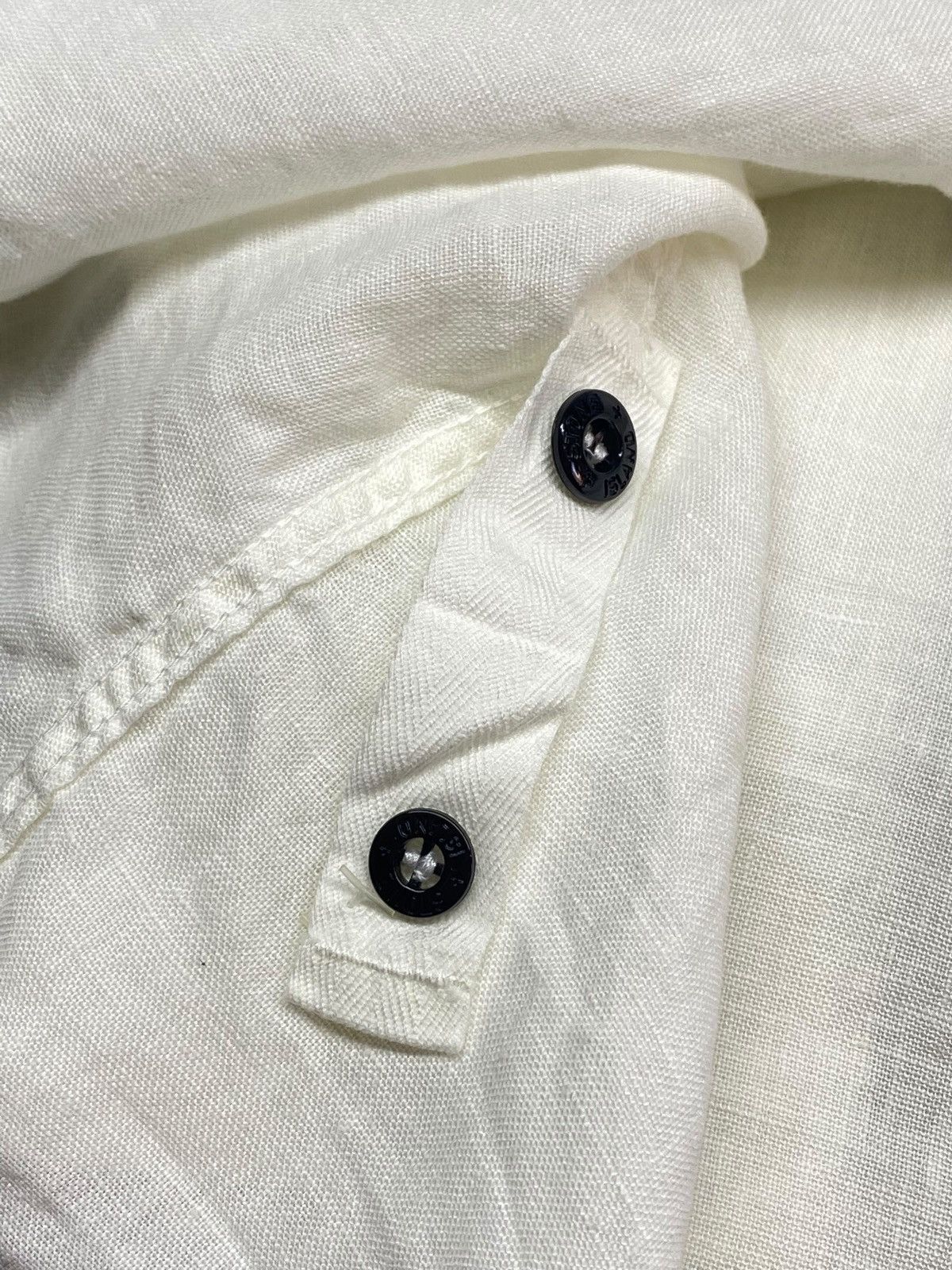 Stone Island Vintage Stone Island White Linen Shirt Old Money Vibes Size US L / EU 52-54 / 3 - 20 Thumbnail