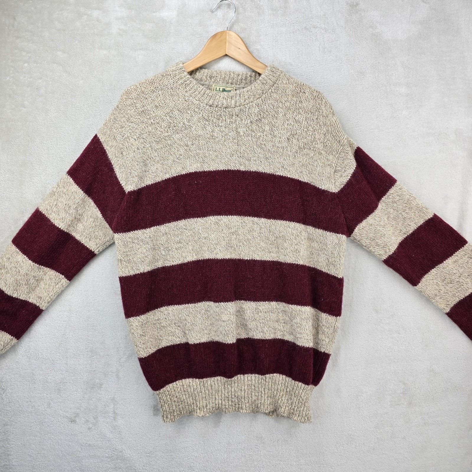 L.L. Bean Vintage L.L. Bean Wool Sweater Large Beige 80s USA Cottage Size US L / EU 52-54 / 3 - 2 Thumbnail