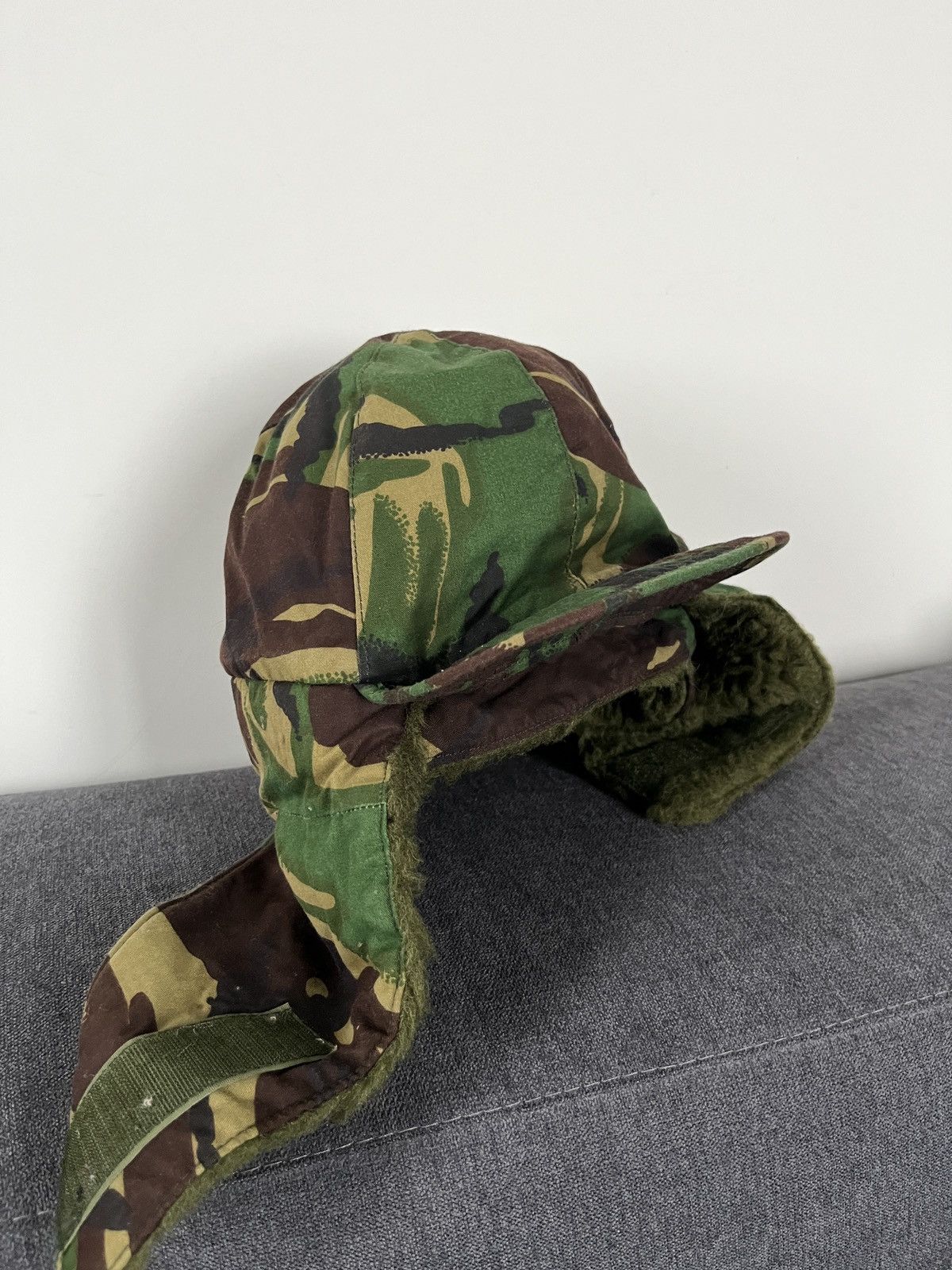 Vintage Kurt Cobain Style DPM Camo Trapper Hat Military Ushanka Size ONE SIZE - 8 Thumbnail