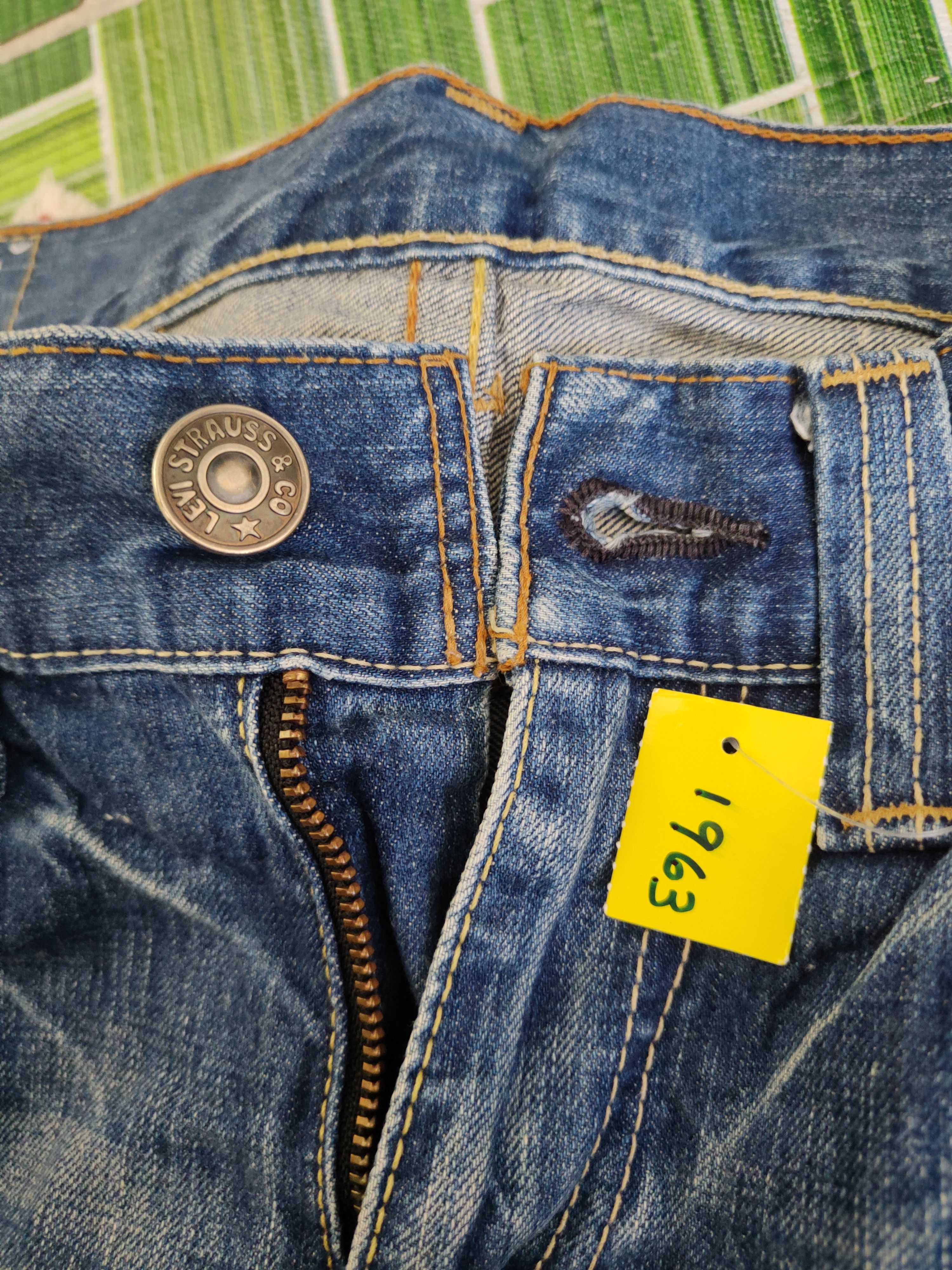 Levi's DL Levi's Blue Distressed Ripped Denim Jeans #1963 Size US 32 / EU 48 - 17 Thumbnail
