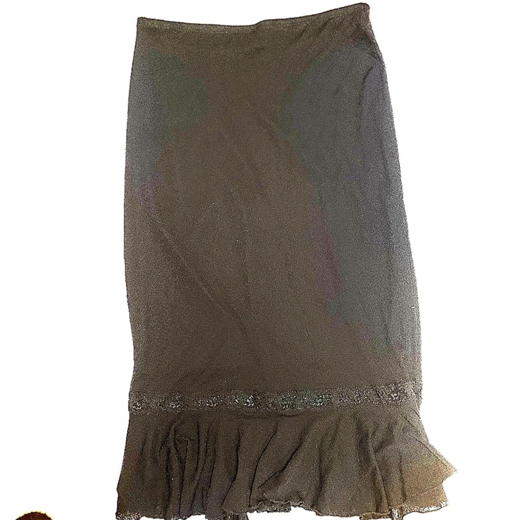 Other Espresso Black Ruffle Skirt Size Medium Size 28" / US 6 / IT 42 - 2 Thumbnail