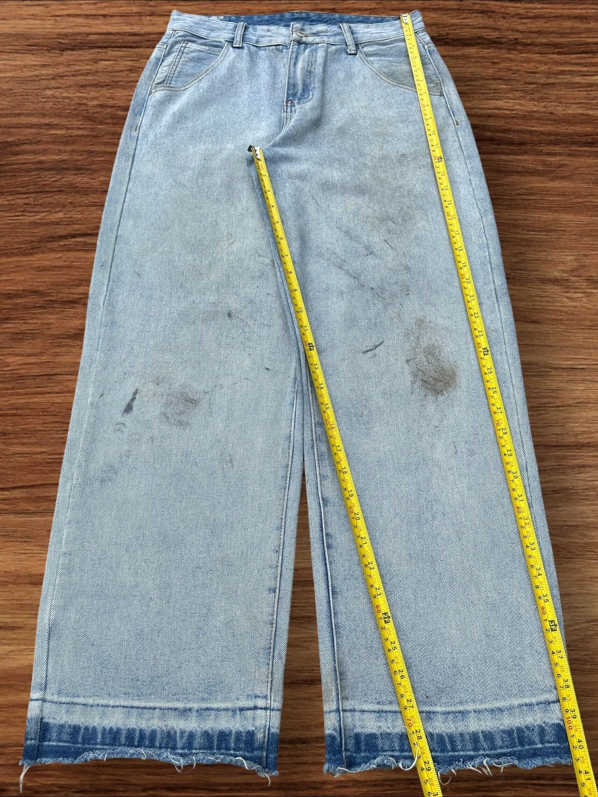 Japanese Brand × Vintage Vintage Japanese Brand High Waist Frayed Leg Baggy Jeans Size US 30 / EU 46 - 9 Thumbnail