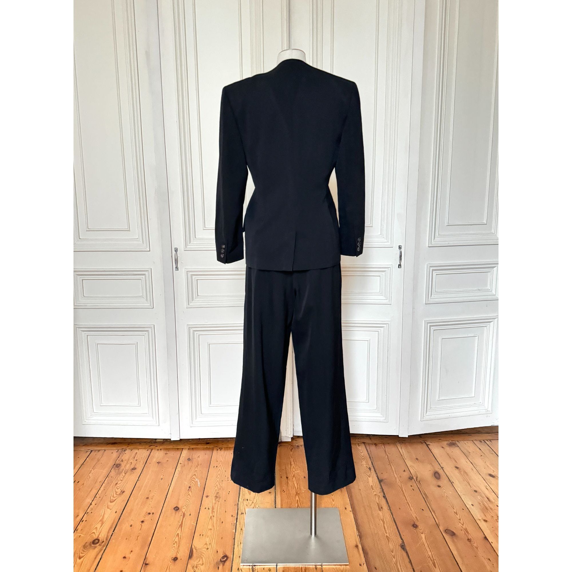 Jil Sander 1980s Black Wool Pants Suit Size S / US 4 / IT 40 - 3 Thumbnail