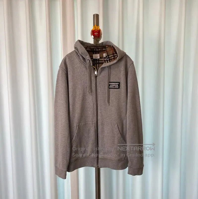 Burberry Burberry Gray Cotton Men's Hoodie. Size US L / EU 52-54 / 3 - 1 Thumbnail