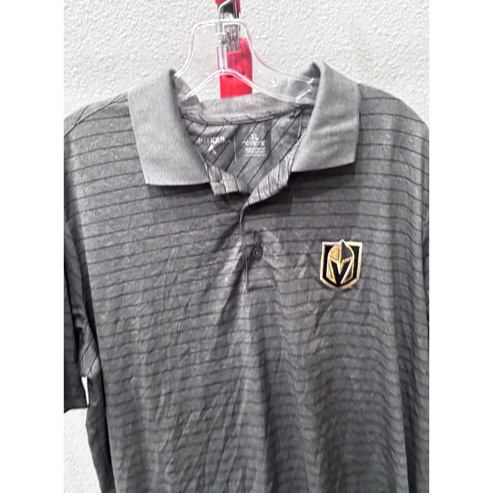 Vintage Antigua Shirt Mens Xl Striped Las Vegas Golden Knights Polo Size US XL / EU 56 / 4 - 4 Thumbnail