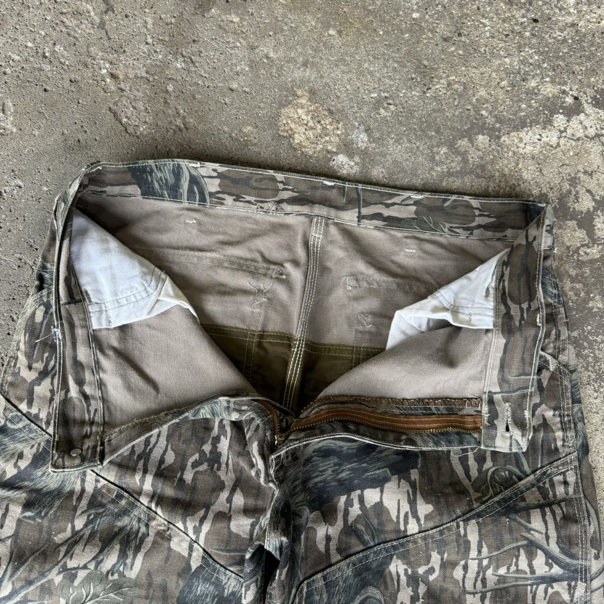 Carhartt × Mossy Oaks × Vintage RARE VINTAGE 1980s CARHARTT MOSSY OAKS TREE CAMO PANTS Size US 36 / EU 52 - 6 Thumbnail