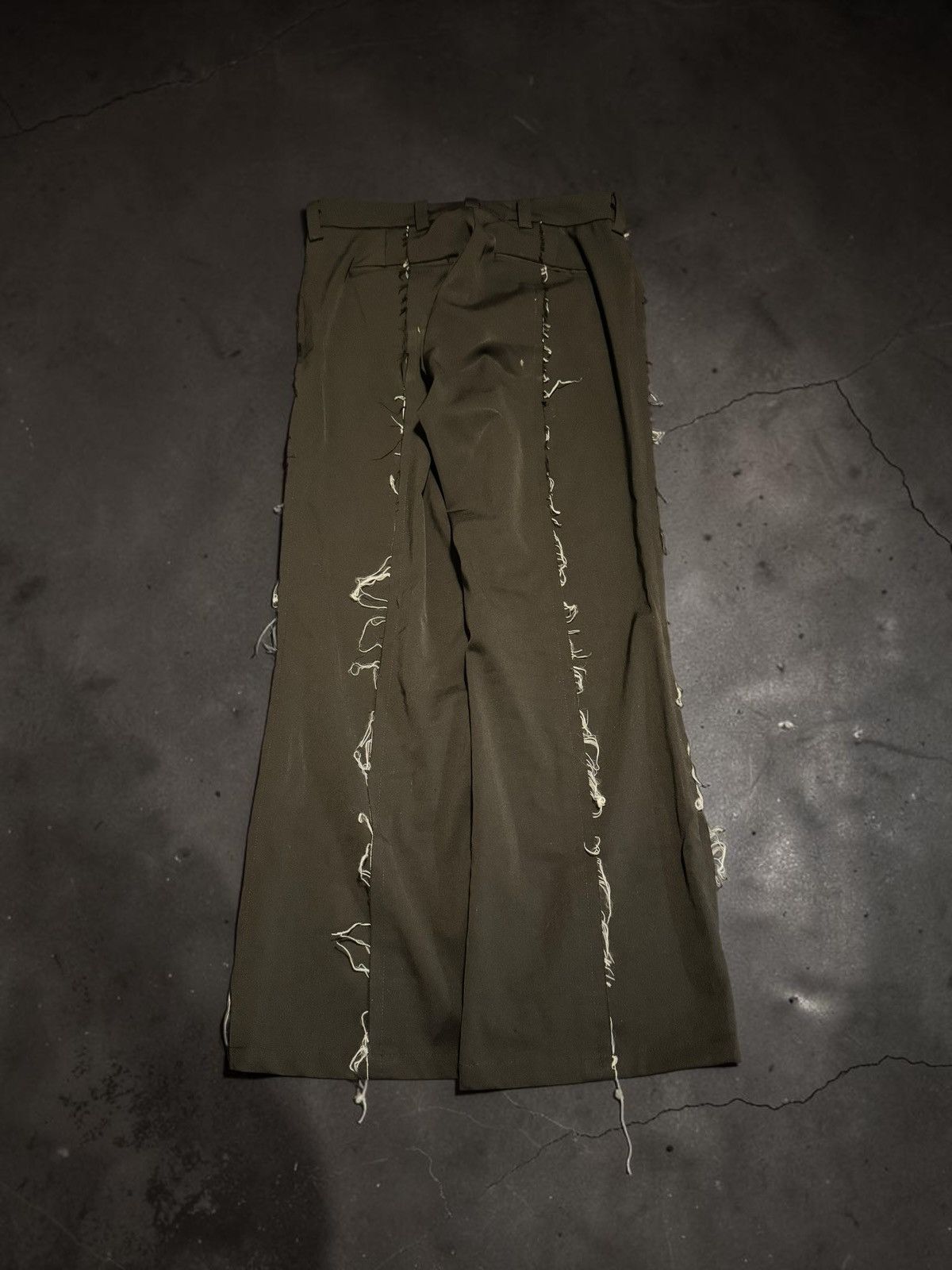 Bare Knuckles Bare Knuckles Raw Edge Flared Dress Pants Size US 32 / EU 48 - 7 Thumbnail