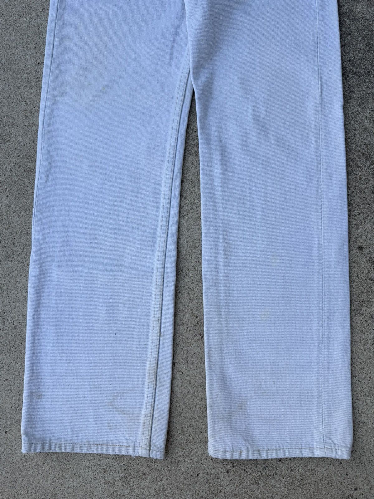 Levi's × Vintage Vtg 90’s Levi’s 501xx Buttonfly Straight White Jeans 30x30 Size US 30 / EU 46 - 3 Thumbnail
