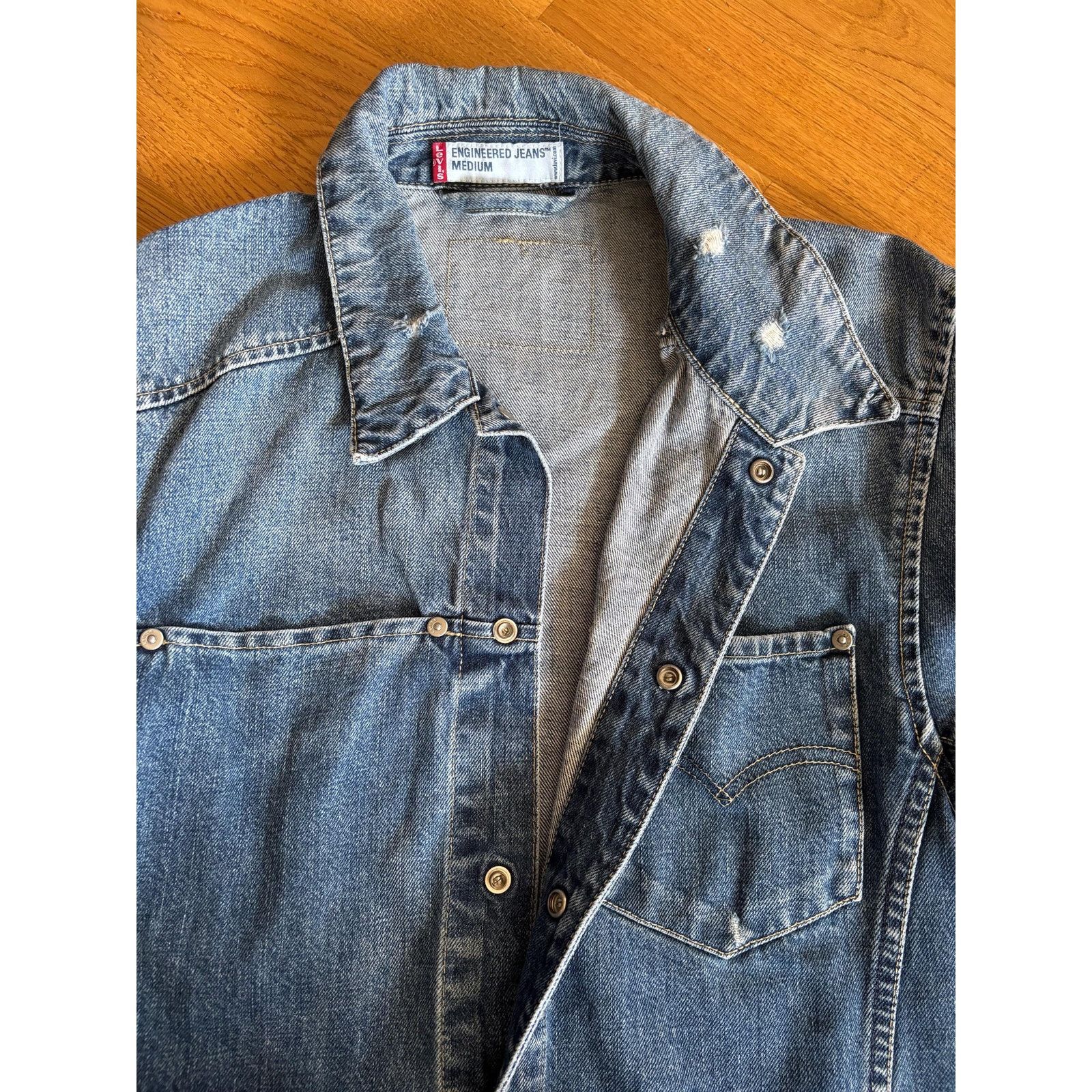 Levi's Levi's Engineered Denim Jacket Red Tab Y2K Medium Fit Size US M / EU 48-50 / 2 - 4 Thumbnail