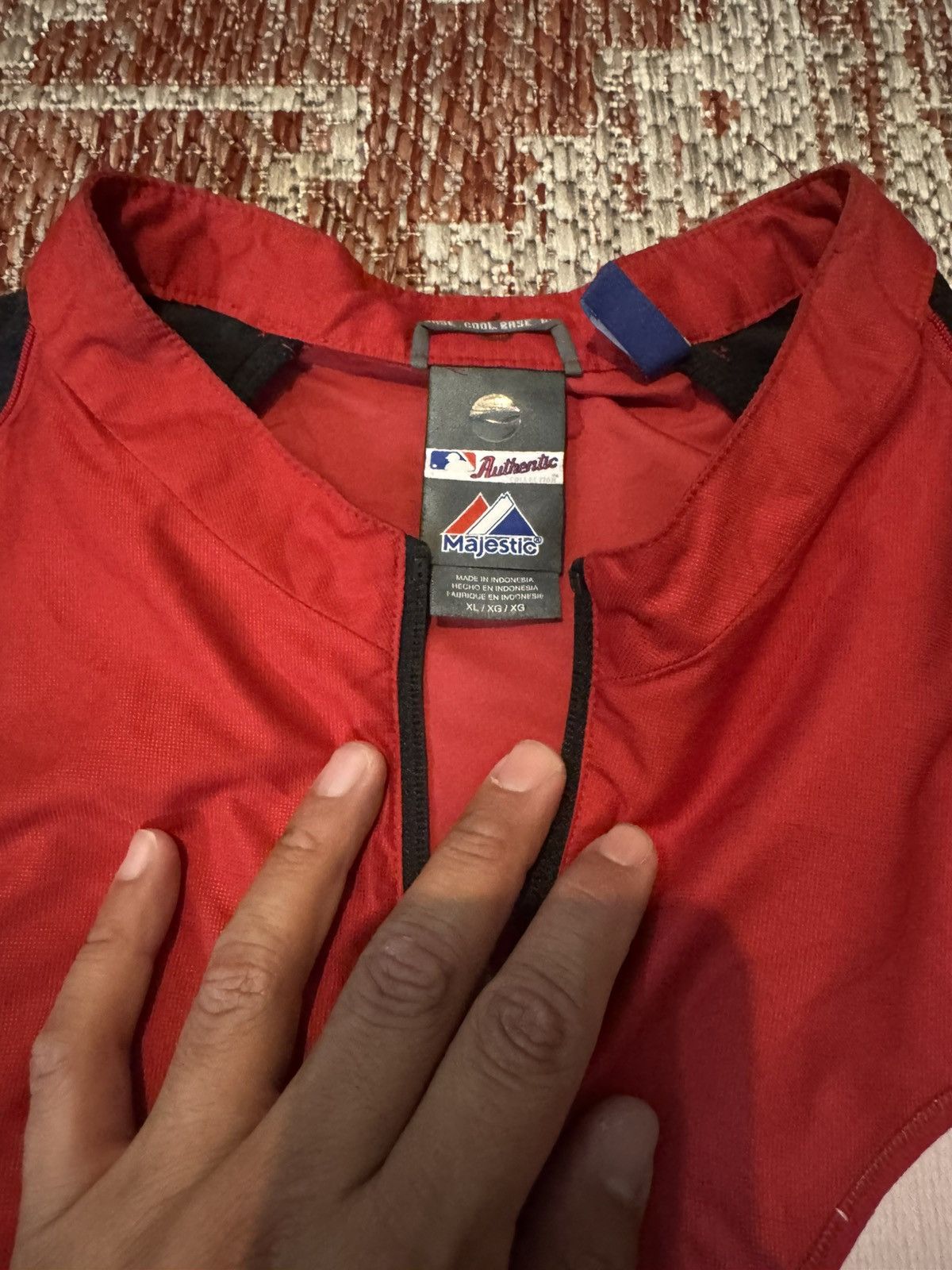 Majestic Cincinnati Reds Gameday Windbreaker Size XL Red and Black Size US XL / EU 56 / 4 - 3 Thumbnail