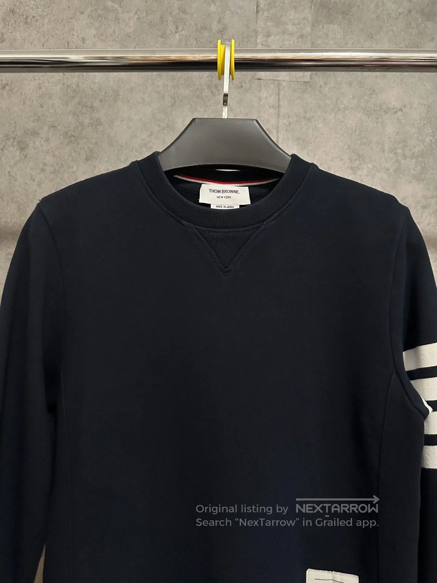 Thom Browne Thom Browne Classic Navy Four-Stripe Crewneck. Size US M / EU 48-50 / 2 - 2 Thumbnail