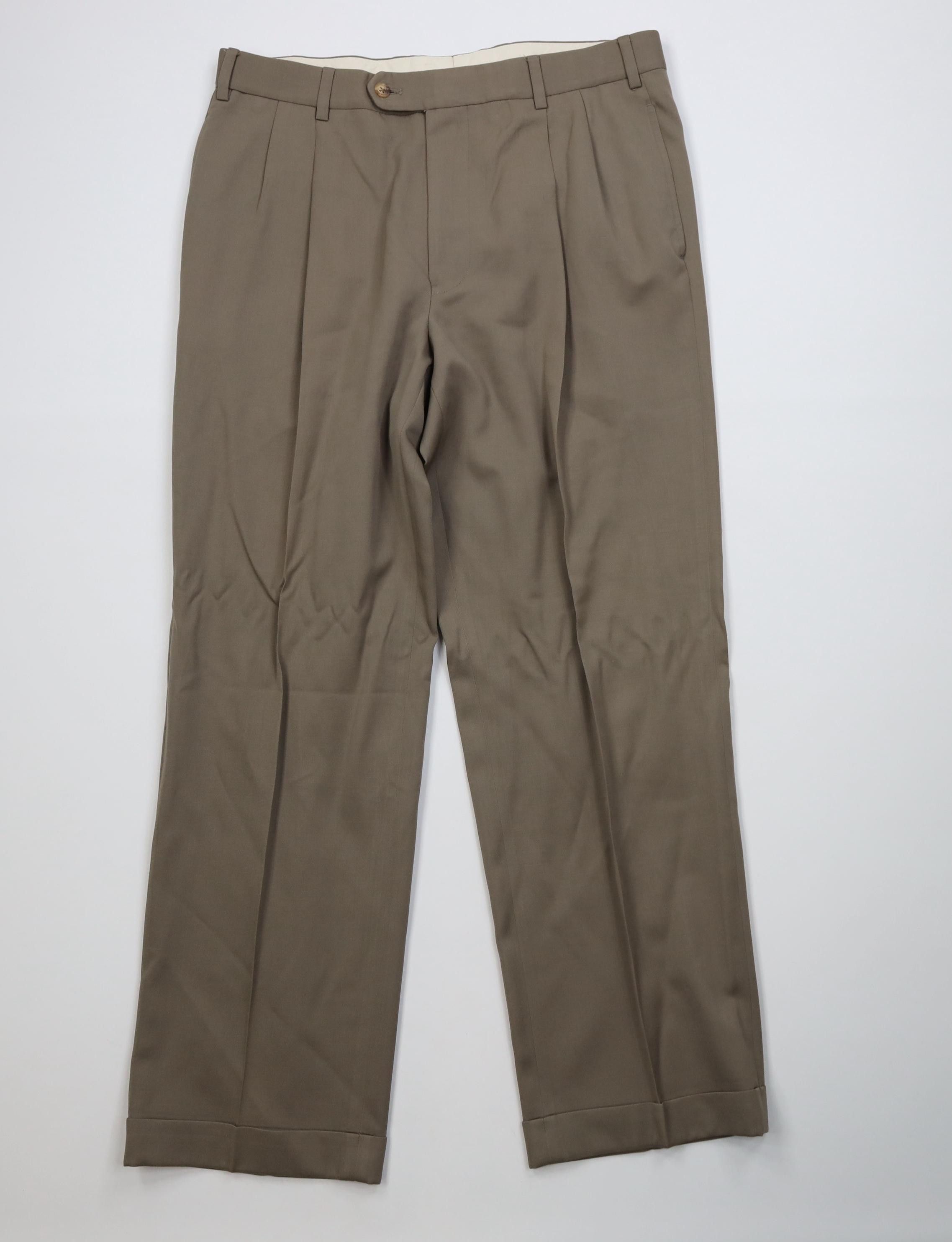 Brooks Brothers Vintage 90s Brooks Brothers Wide Leg Chino Pants Trousers Size US 34 / EU 50 - 1 Thumbnail