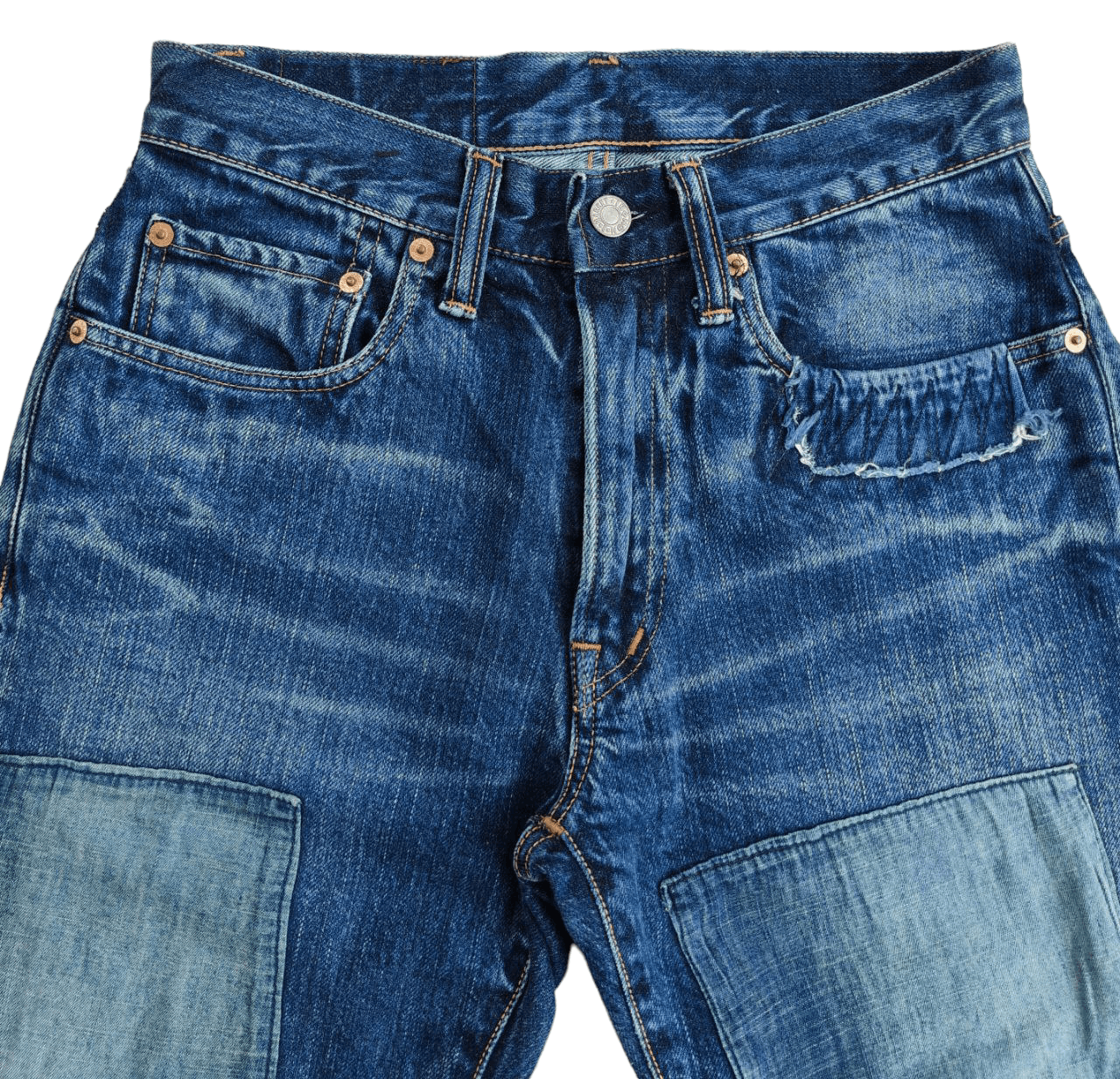 Blue Blue Japan Blue Blue Japan Patch Denim Size US 29 - 5 Thumbnail