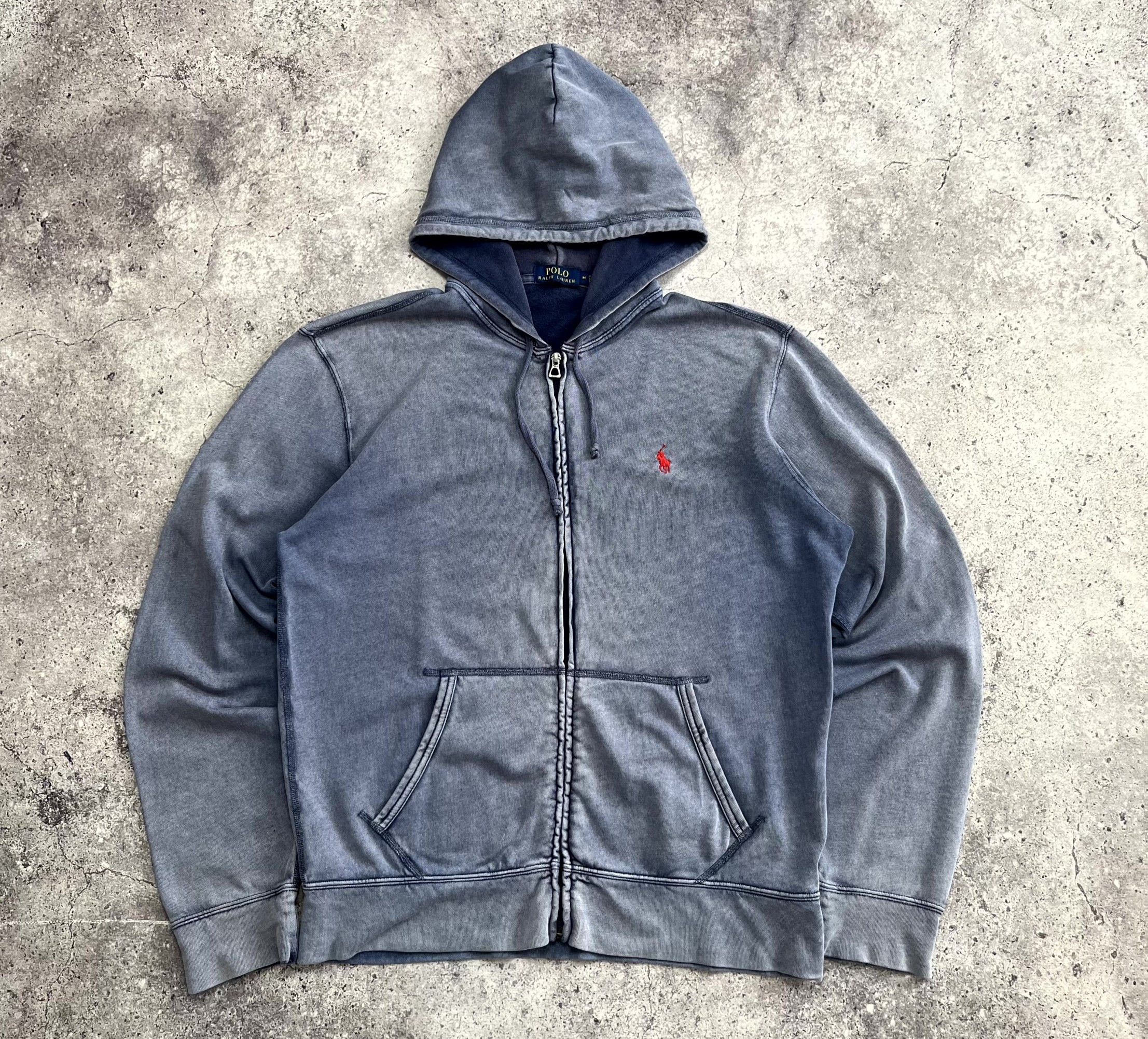Polo Ralph Lauren Polo Ralph Lauren Mens Hoodie Full Zip Gray Faded Size M Size US M / EU 48-50 / 2 - 1 Thumbnail