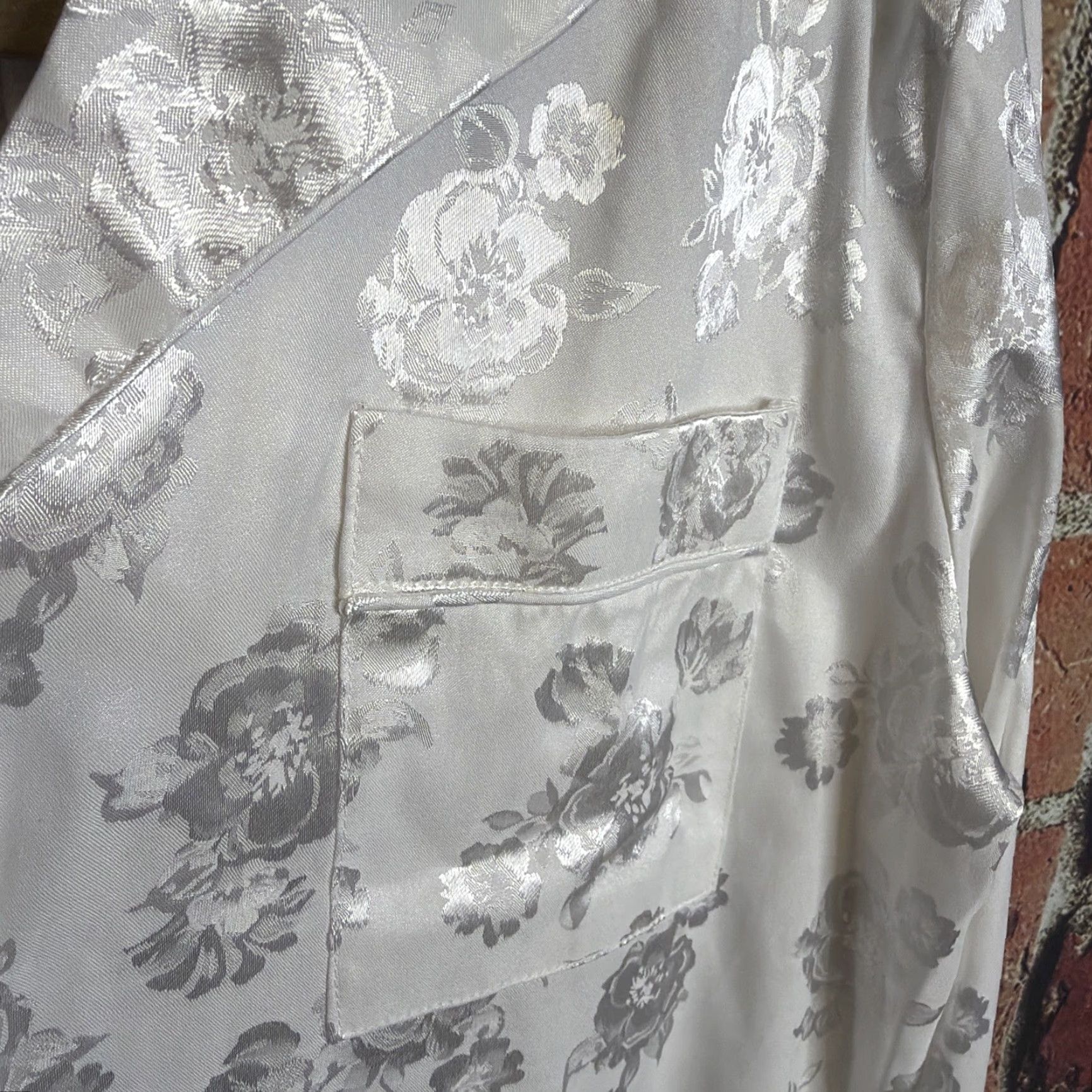 Show Me Your MuMu VINTAGE Show Me Your Mumu Classic PJ Set White Lounge Pajamas Silky Size Medium Women Shirt Camisole Shaping Bottom 90s? Size ONE SIZE - 3 Thumbnail