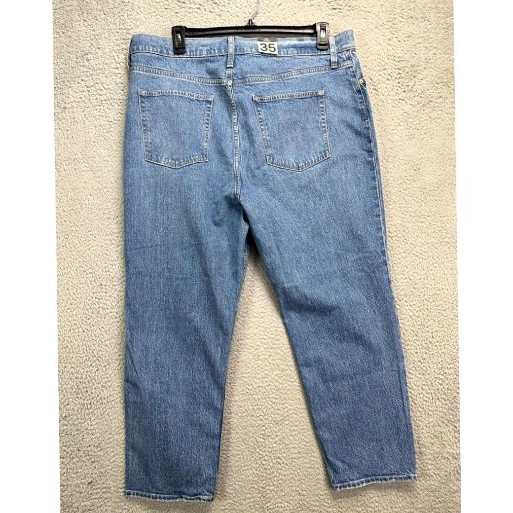 Gap Gap Jeans Womens 35X20 Regular Blue Distressed Cheeky Straight Sky High-Rise NEW Size 24" / US 00 / IT 34 - 2 Thumbnail