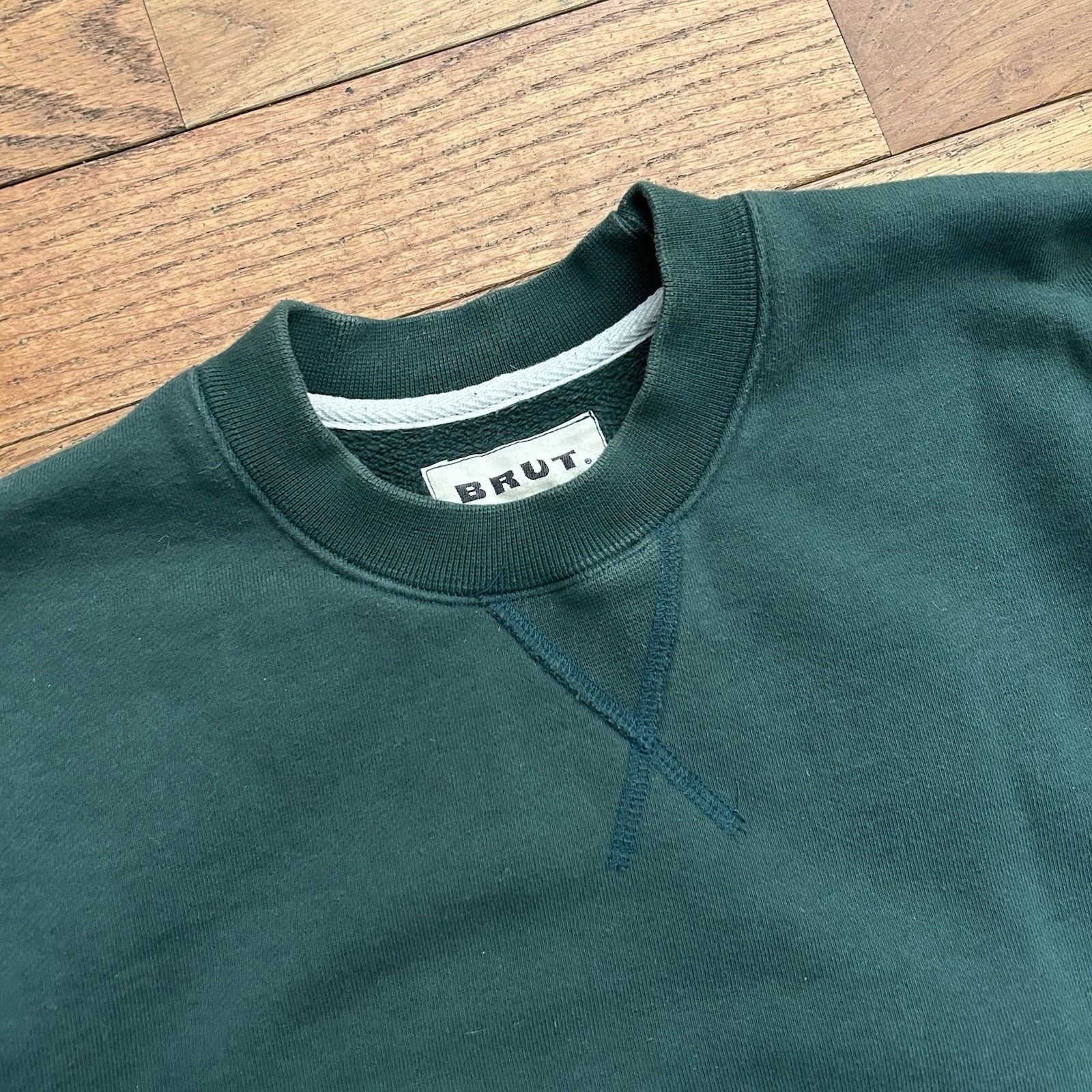 BRUT Archive Heavyweight Cotton Green Pullover Sweatshirt 1 Small Size US S / EU 44-46 / 1 - 2 Thumbnail
