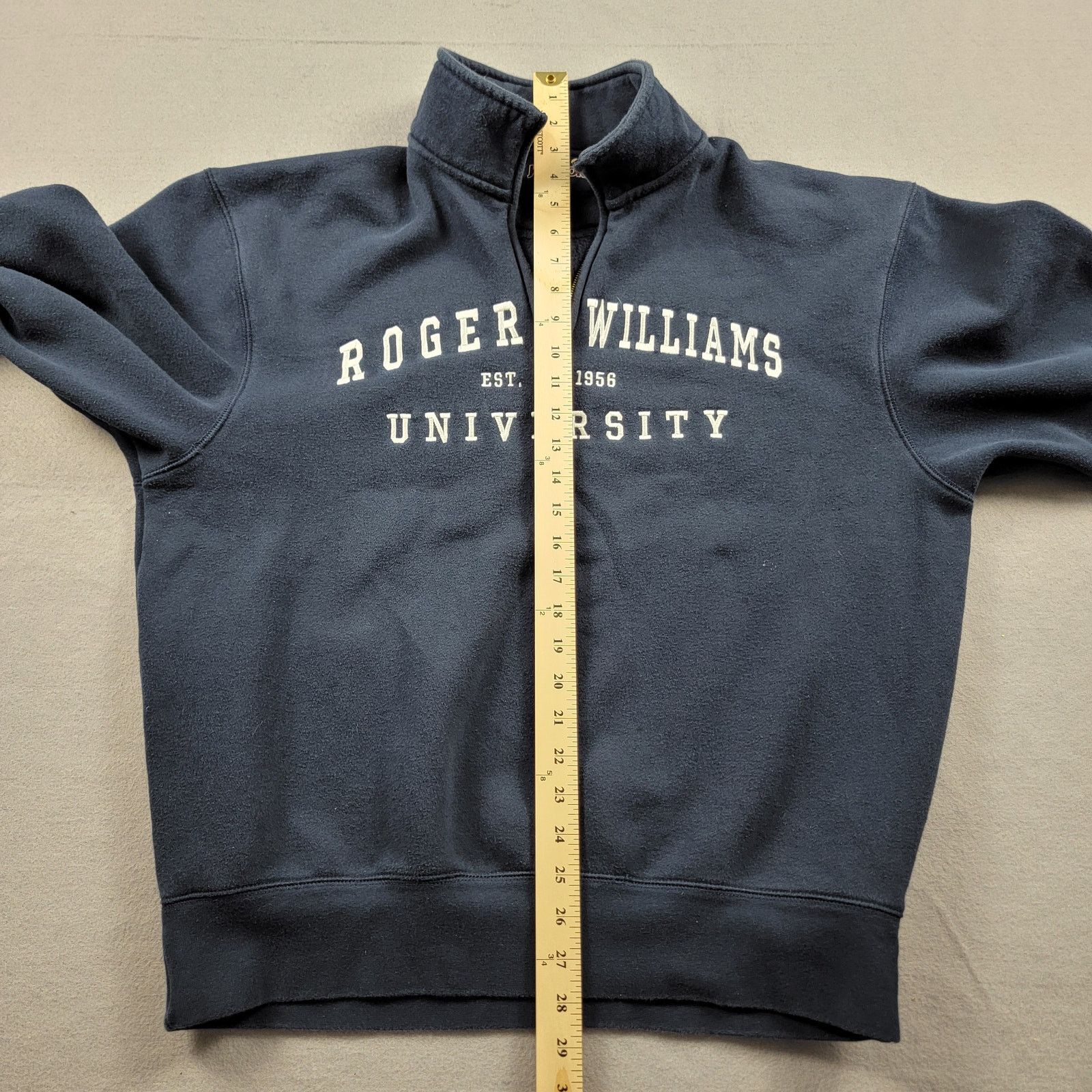 Jansport 90s Vintage Roger Williams University ZipUp Blue Sz L (463) Size US L / EU 52-54 / 3 - 9 Thumbnail