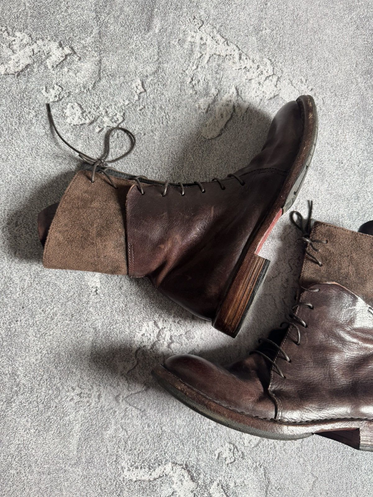 MoMA MOMA 37 brown leather Avantgarde shoes boots casual designer Size US 7 / IT 37 - 2 Thumbnail