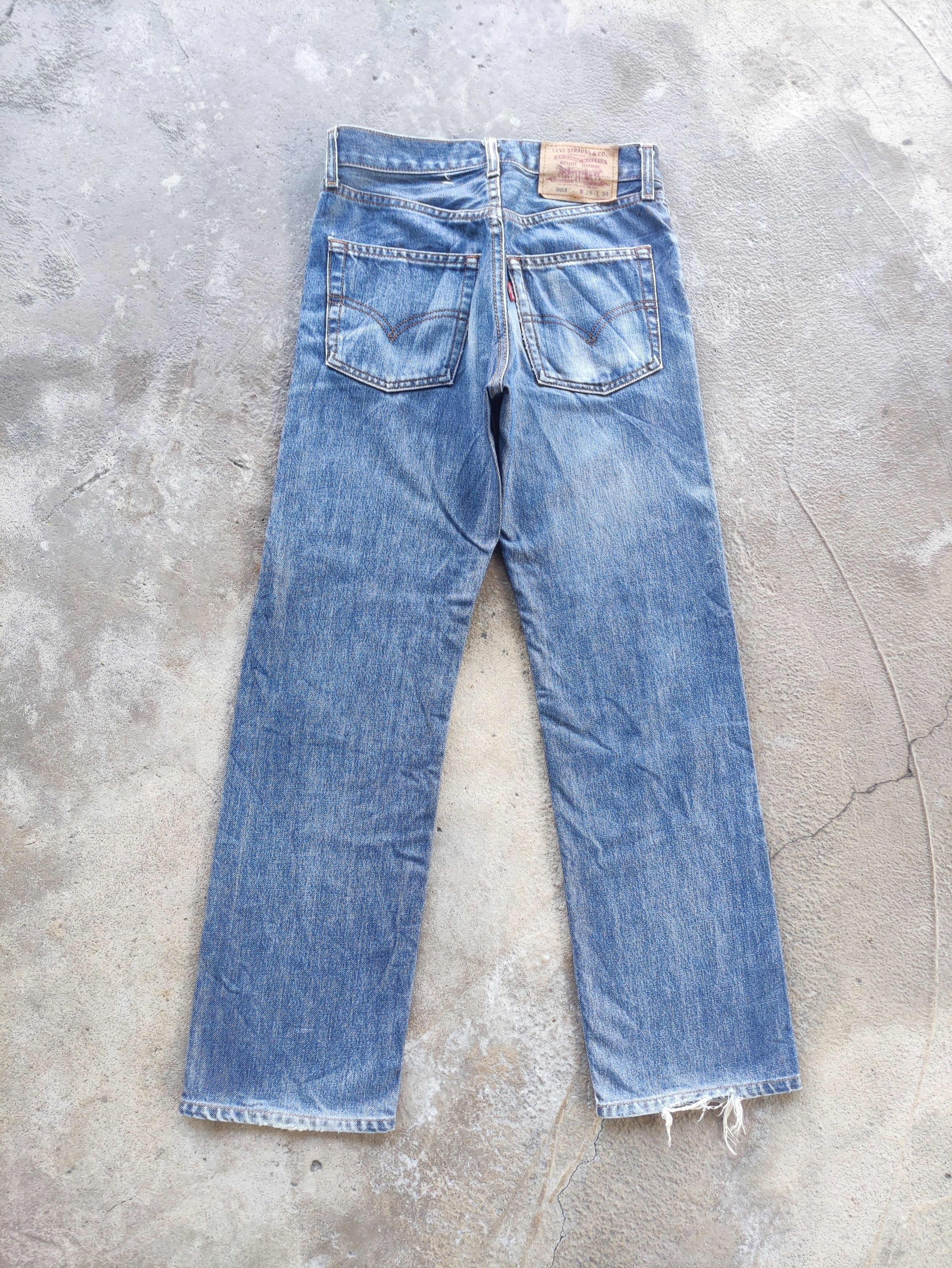 Levi's Vintage Levi's 503 Jean Distress Faded Denim Pants Size US 28 / EU 44 - 8 Thumbnail
