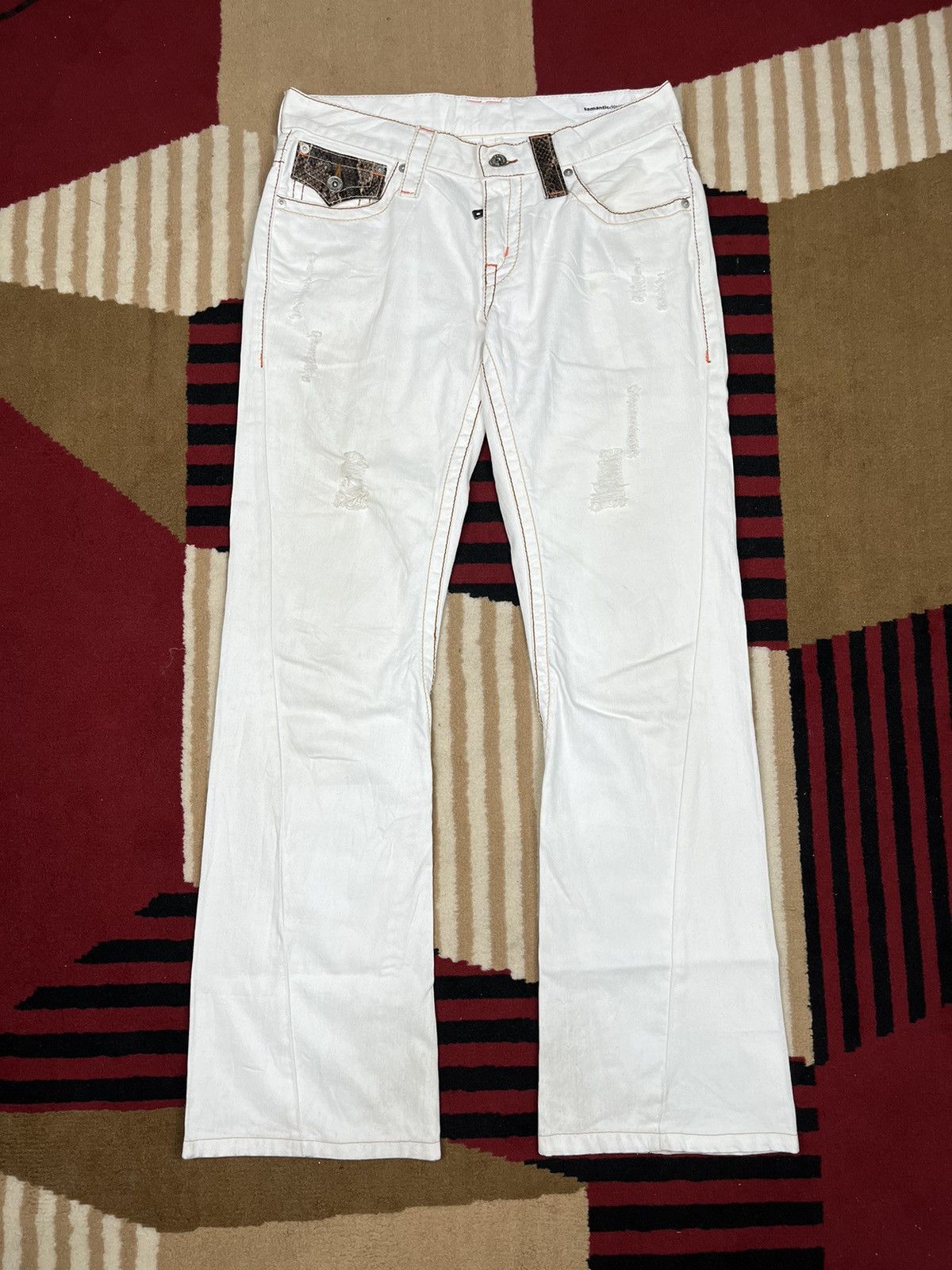 14th Addiction × KMRii × semanticdesign Semantic Design Ripped Denim Pants Size US 30 / EU 46 - 4 Thumbnail