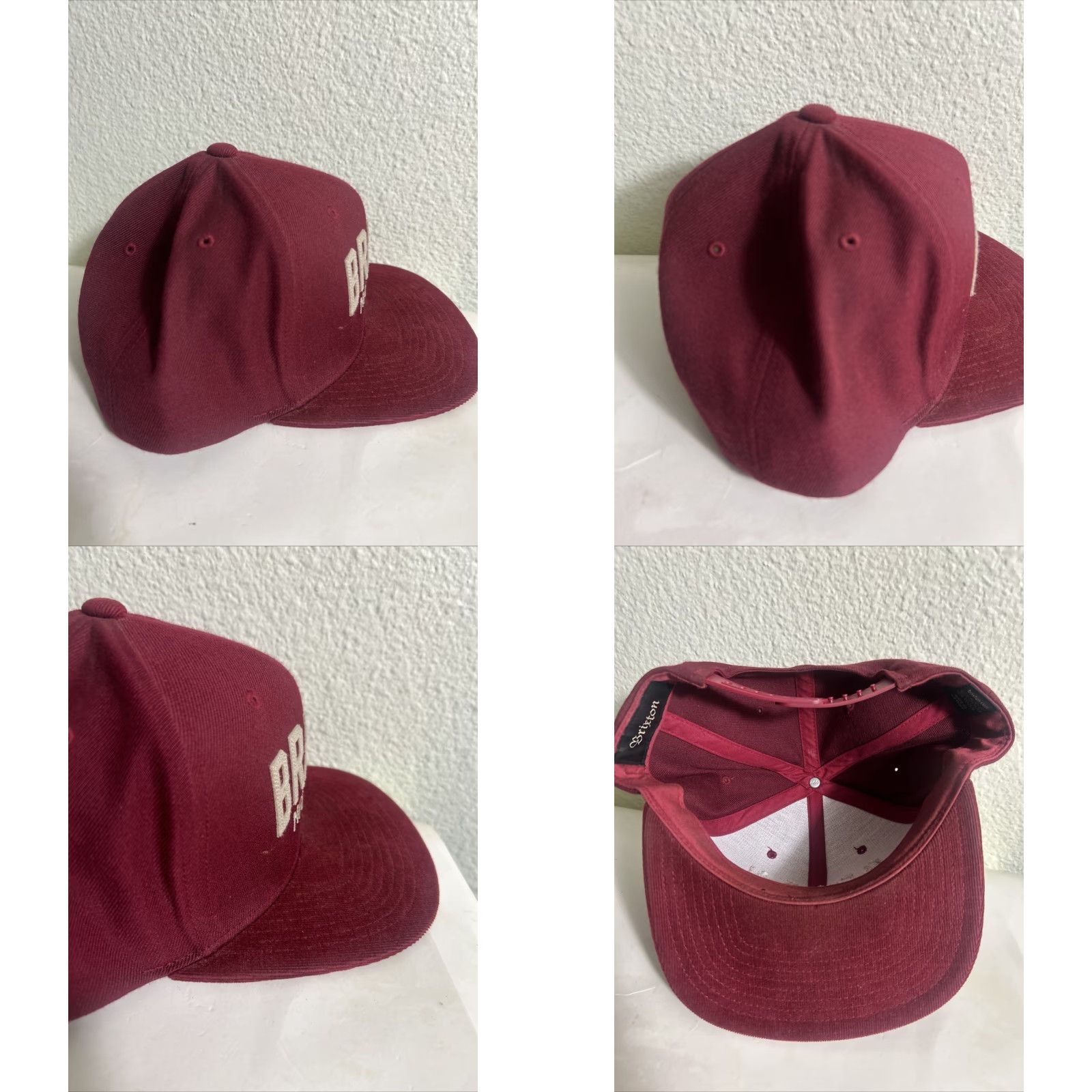 Brixton Brixton SnapBack Hat Maroon Adjustable Size ONE SIZE - 8 Thumbnail