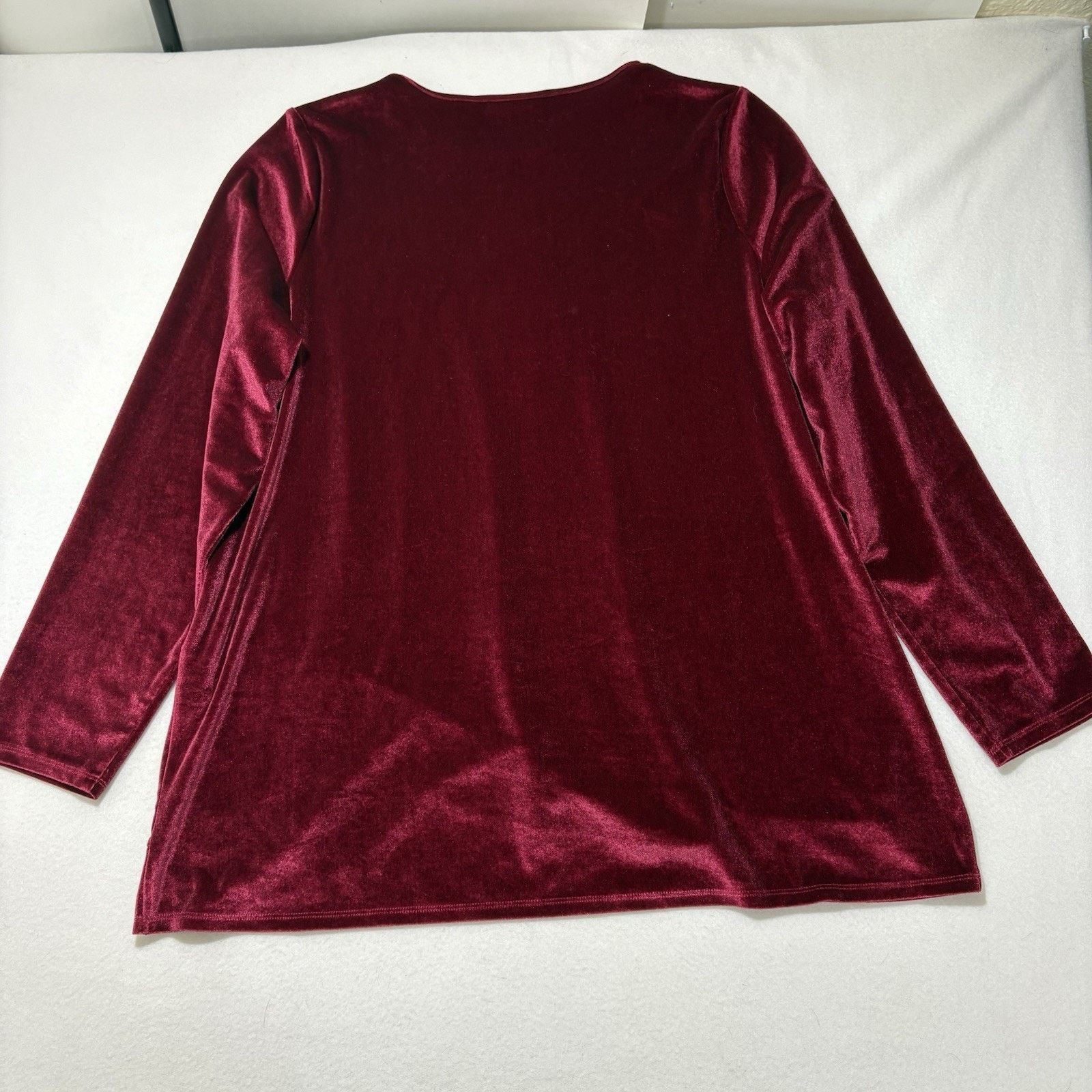 Other Quacker Factory Large Velour Sweatshirt Rhinestone Velvet Size L / US 10 / IT 46 - 10 Thumbnail