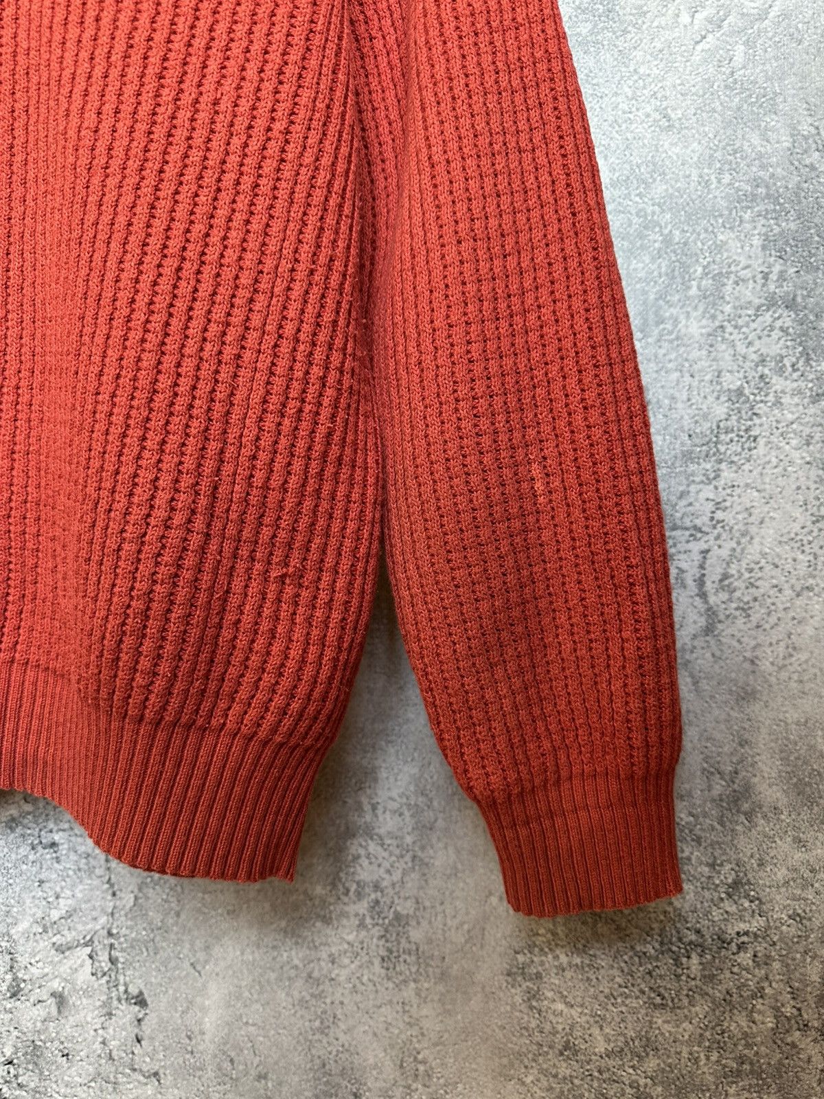 Finisterre Finisterre Waffle Knit Plaid Sweater Jumper Orange LS Size M / US 6-8 / IT 42-44 - 10 Thumbnail