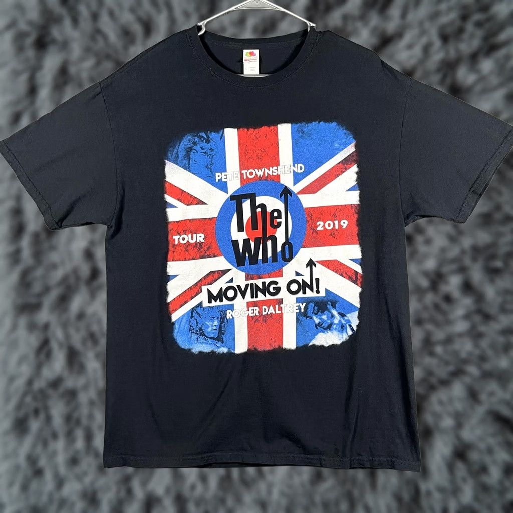 Fruit Of The Loom The Who Shirt Mens Large Black Moving On Tour 2019 Graphic Rock Band Tee Size US L / EU 52-54 / 3 - 1 Thumbnail