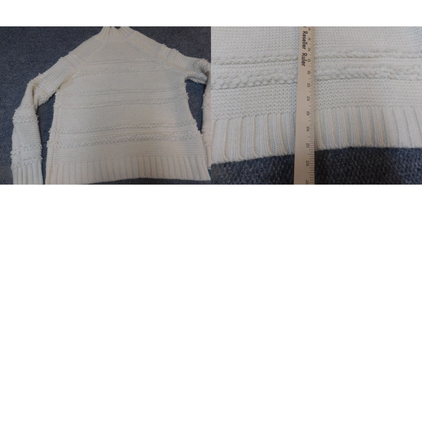 Vintage Philosophy Sweater L Beige Pullover Long Sleeve Turtleneck Knit Cotton Embroidered Classic Women NM Size L / US 10 / IT 46 - 8 Thumbnail