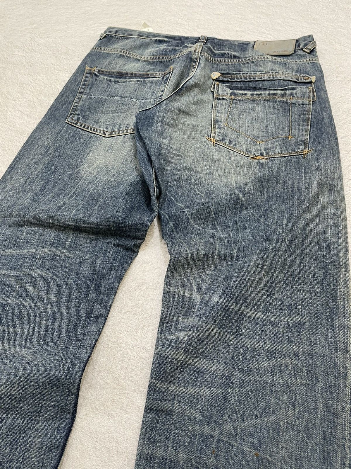 Le Grande Bleu (L.G.B.) Zara Vintage Mudwash Denim Y2K Size US 34 / EU 50 - 8 Thumbnail