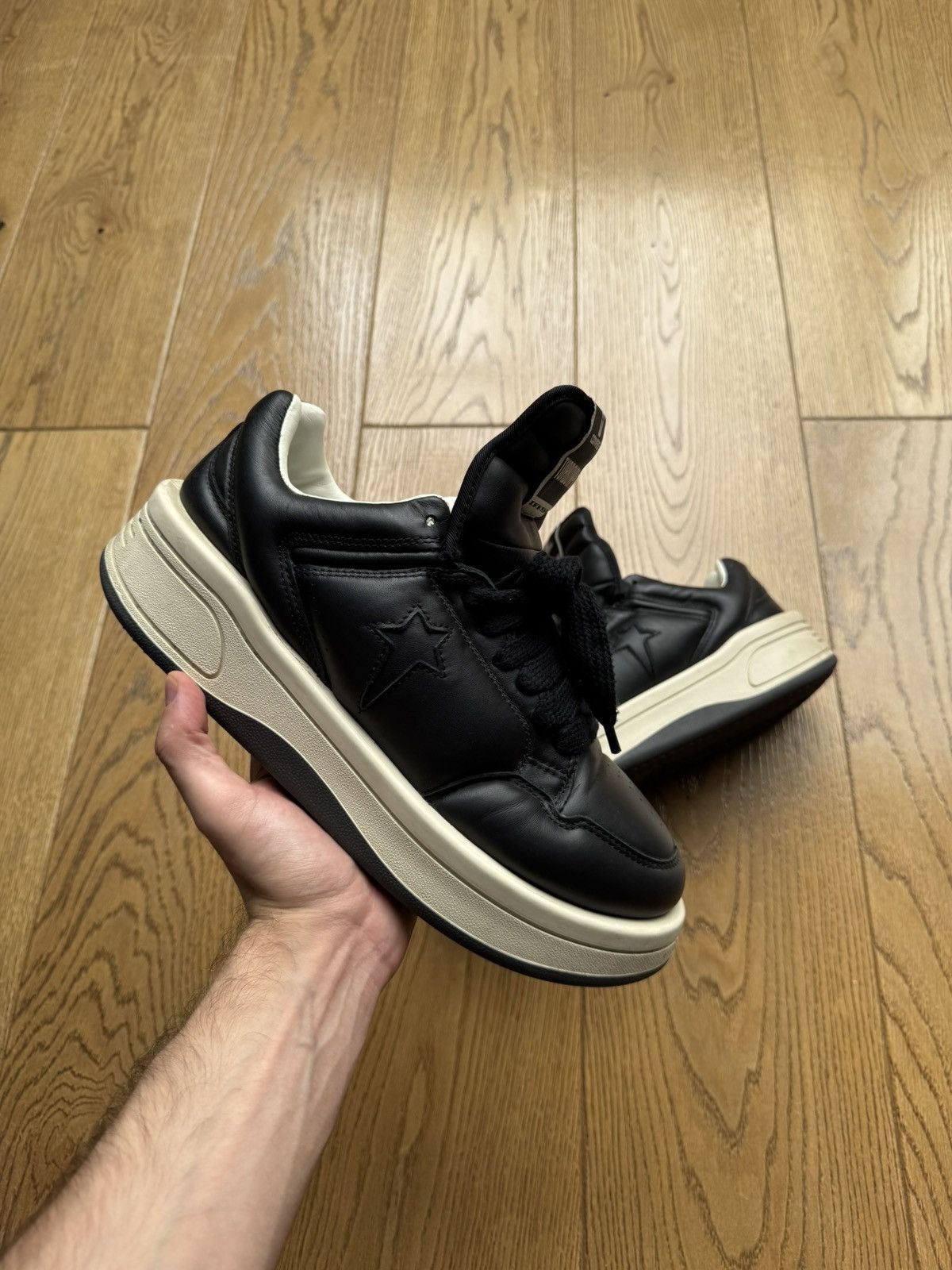 靴 Rick owens turbo dank leather 41 Rick Owens DRKSHDW x Converse TURBOWPN Clay HBX Release