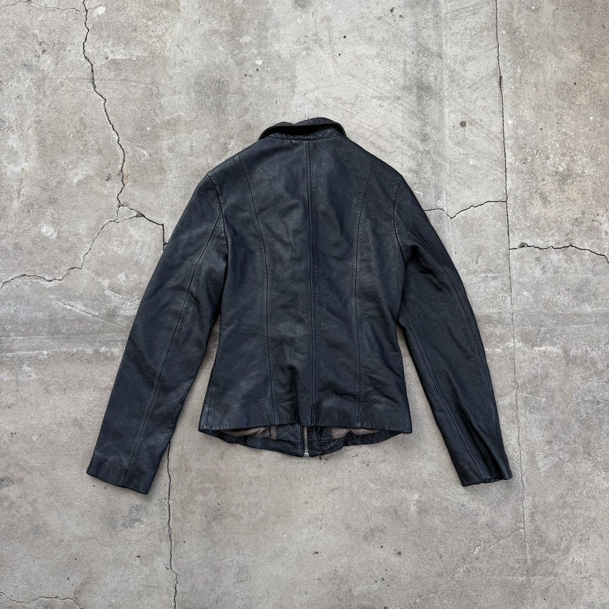 If Six Was Nine G3000 Leather Slim Jacket Size S / US 4 / IT 40 - 2 Thumbnail