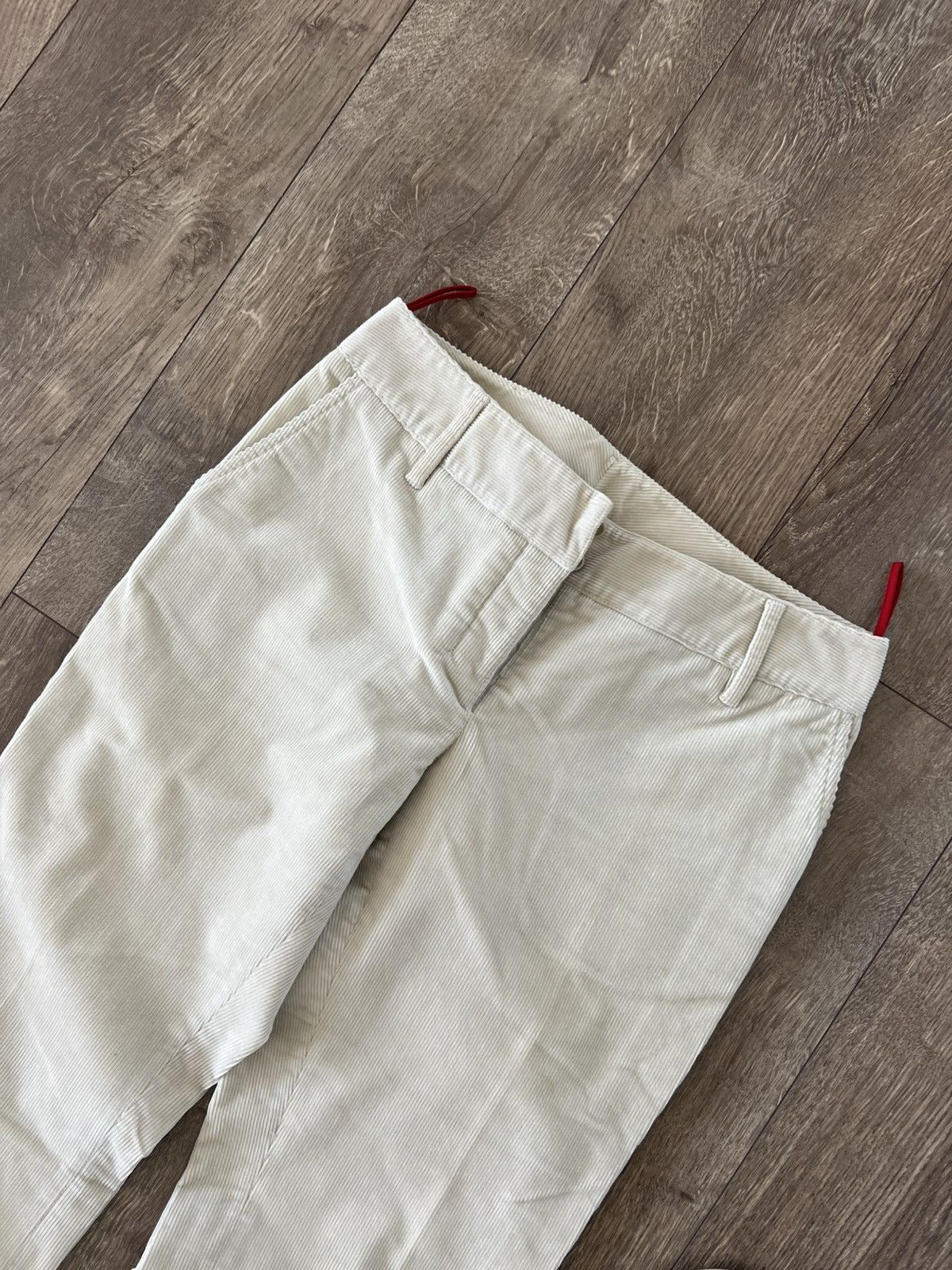 Prada Prada Flare Corduroy Red Tab Pants Size US 30 / EU 46 - 3 Thumbnail