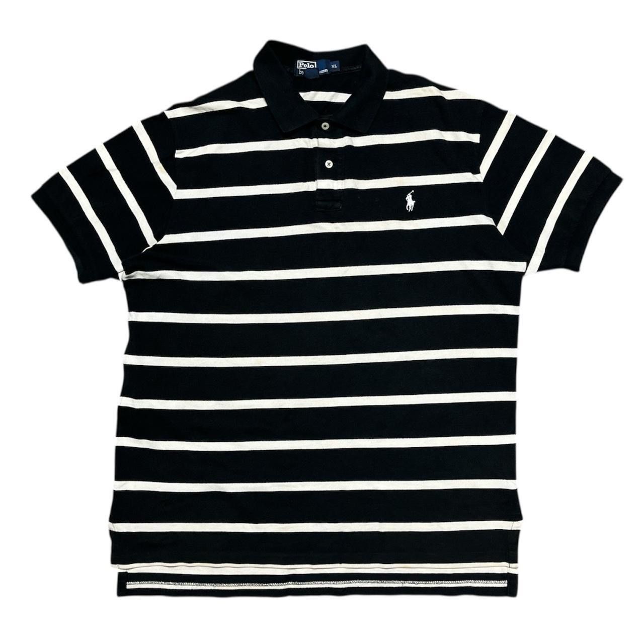 Polo Ralph Lauren × Vintage y2k black & white striped ralph lauren polo Size US XL / EU 56 / 4 - 2 Thumbnail