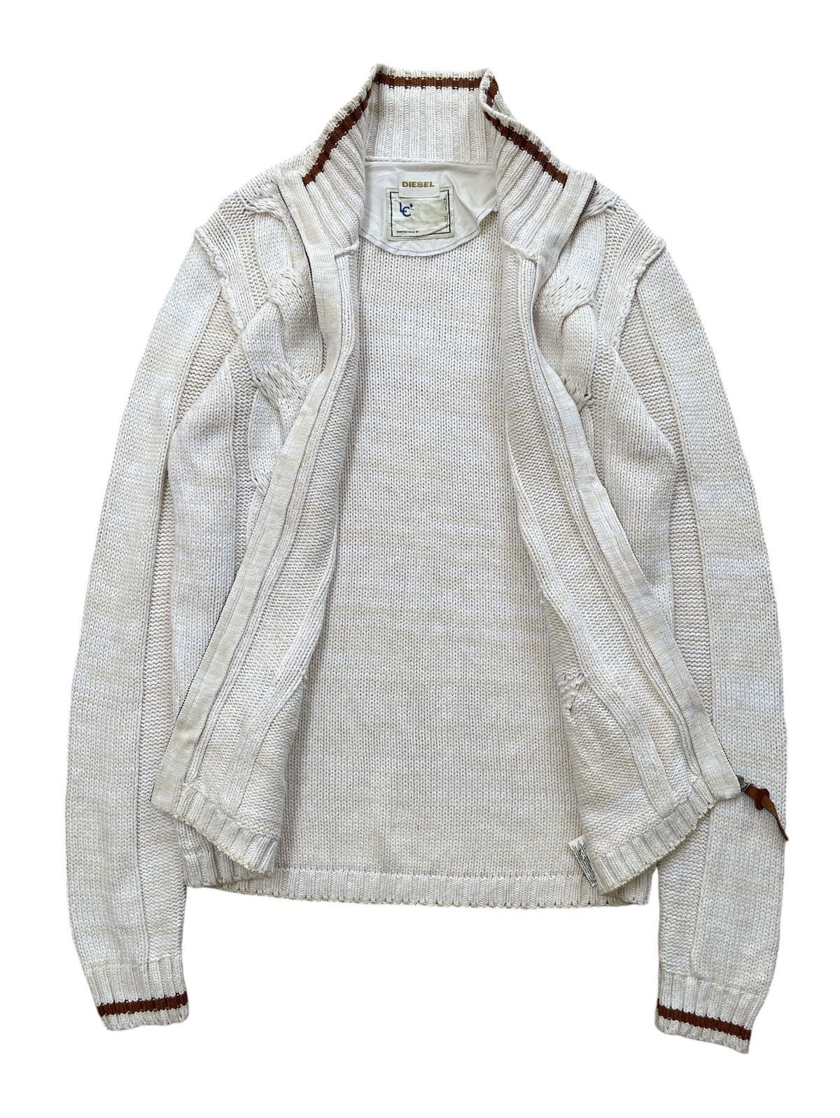 Diesel Diesel Cable Knit Full zipper Cardigan Size US L / EU 52-54 / 3 - 3 Thumbnail