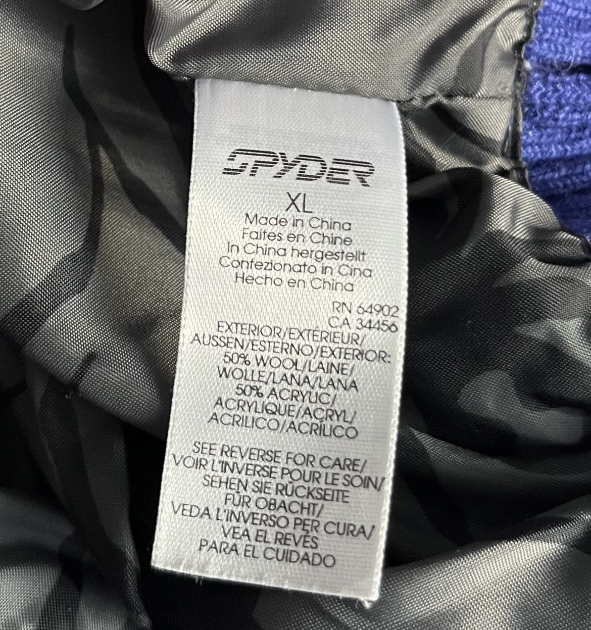 Spyder VINTAGE SPYDER 1/4 ZIP SPYDER LOGO PULLOVER XL Size US XL / EU 56 / 4 - 19 Thumbnail