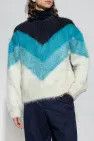 Bottega Veneta o1n1vont1225 Wool Mohair Chevron Jumper Sweater Multicolor Size US S / EU 44-46 / 1 - 3 Thumbnail