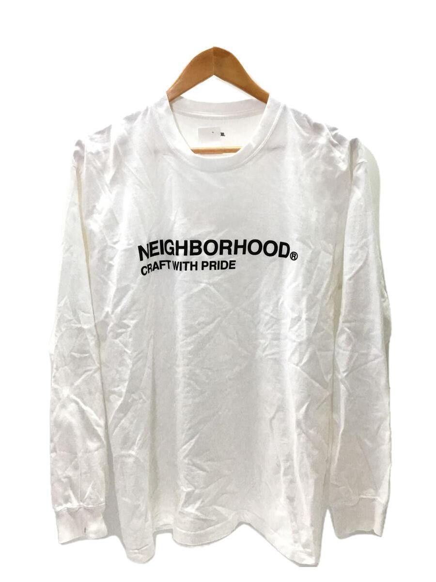 T-Shirt Long sleeve Cotton Crewneck pullover logoprint White