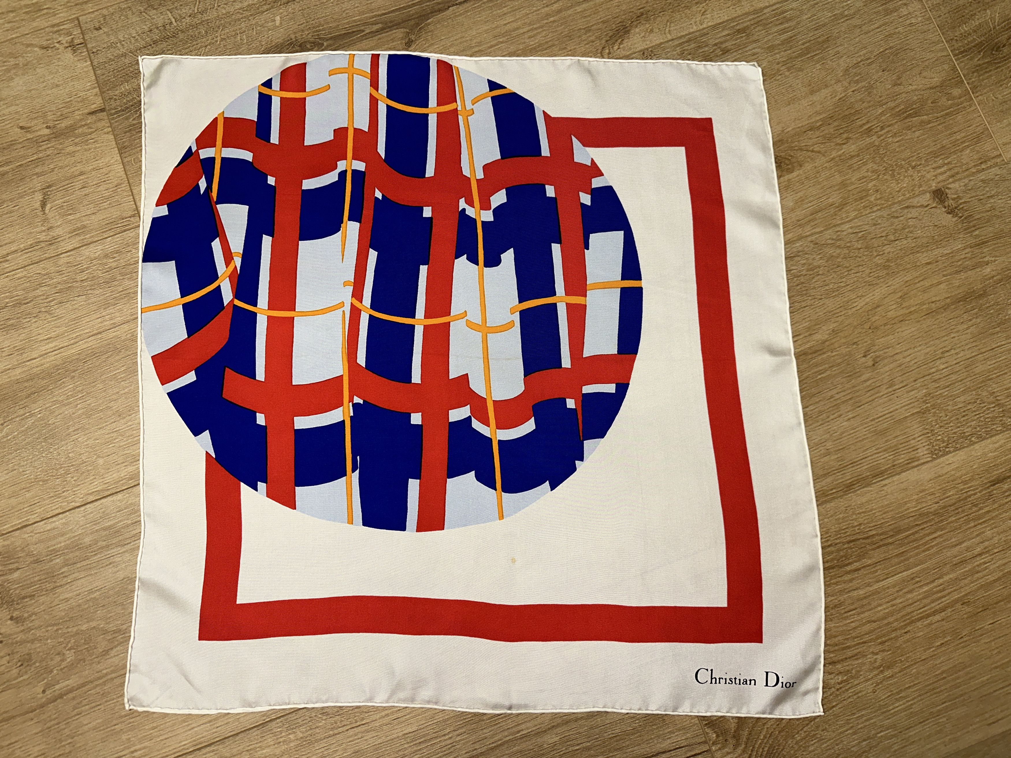 Dior Christian Dior Silk Scarf Graphic Circle 50x50 Pocket Square Size ONE SIZE - 7 Thumbnail