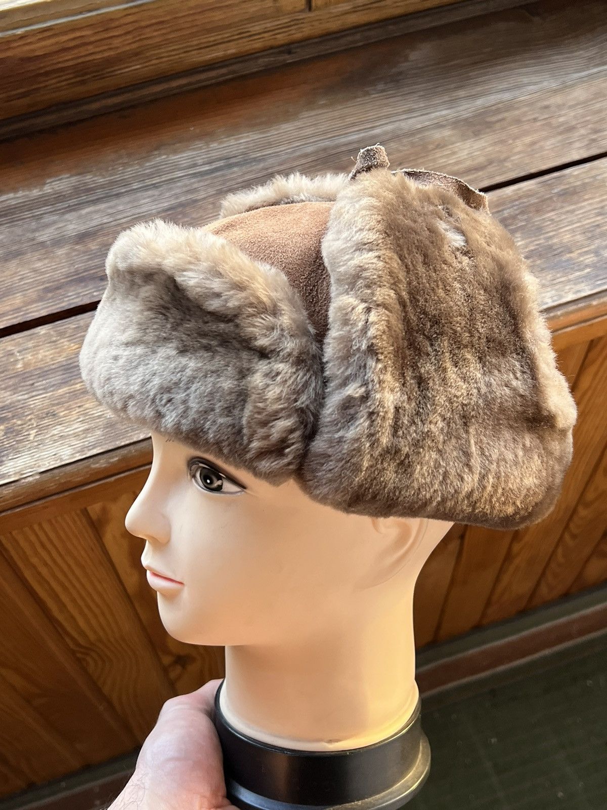 Leather Vintage Ushanka CRAMBES Y2K Leather Trapper Hat Rare Size ONE SIZE - 3 Thumbnail